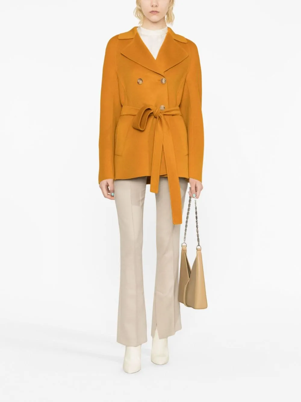Cappotto doppiopetto ella in arancione - donna