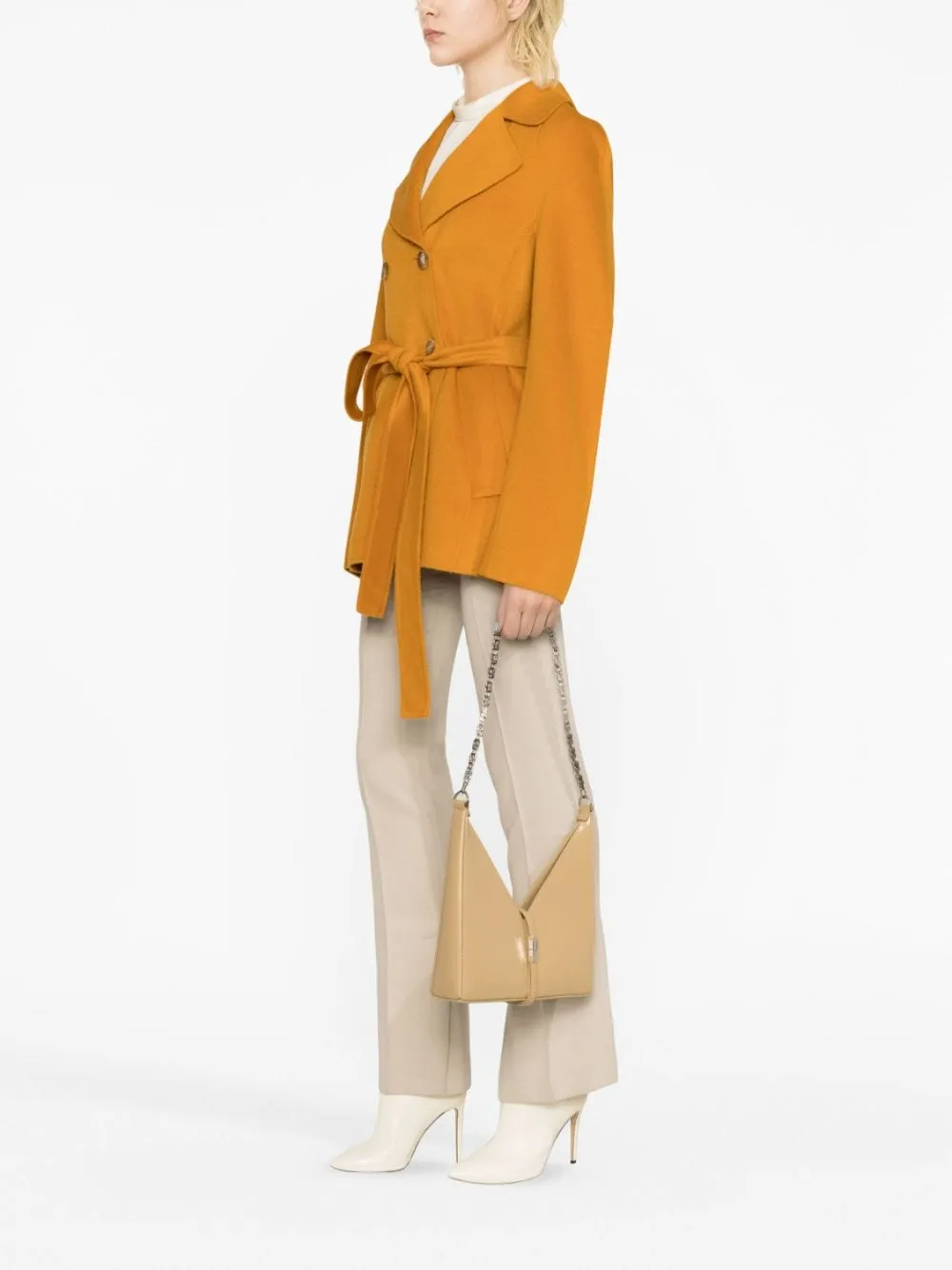Cappotto doppiopetto ella in arancione - donna