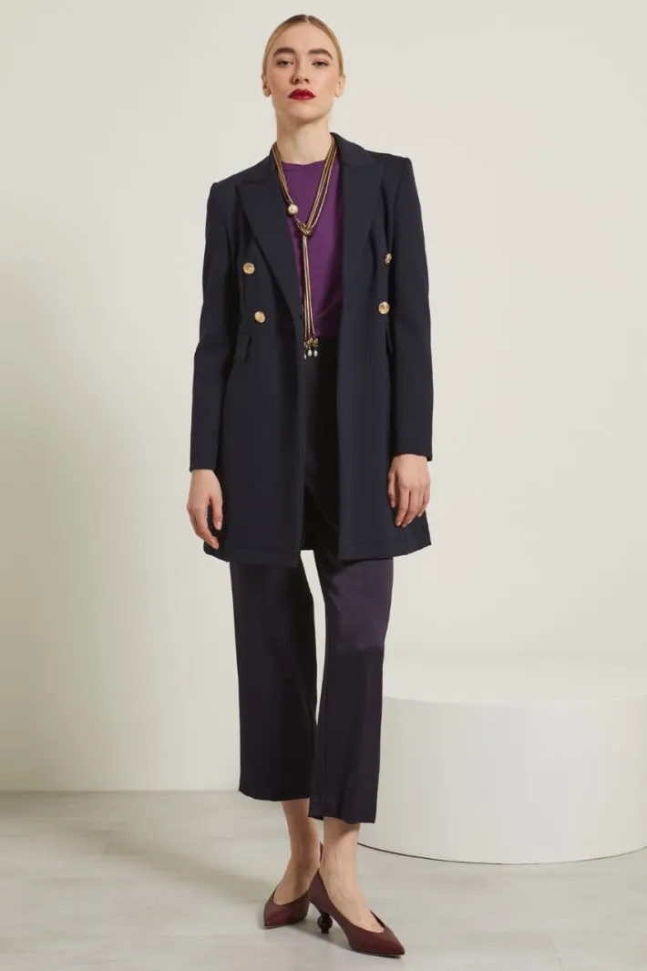 Cappotto doppiopetto in jersey