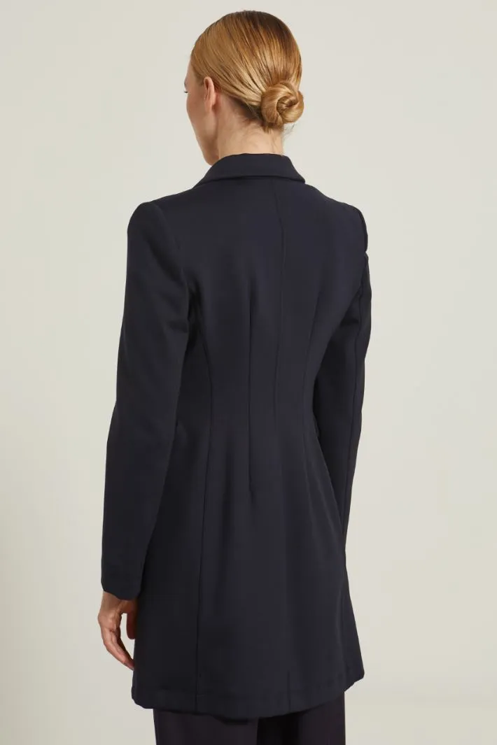 Cappotto doppiopetto in jersey