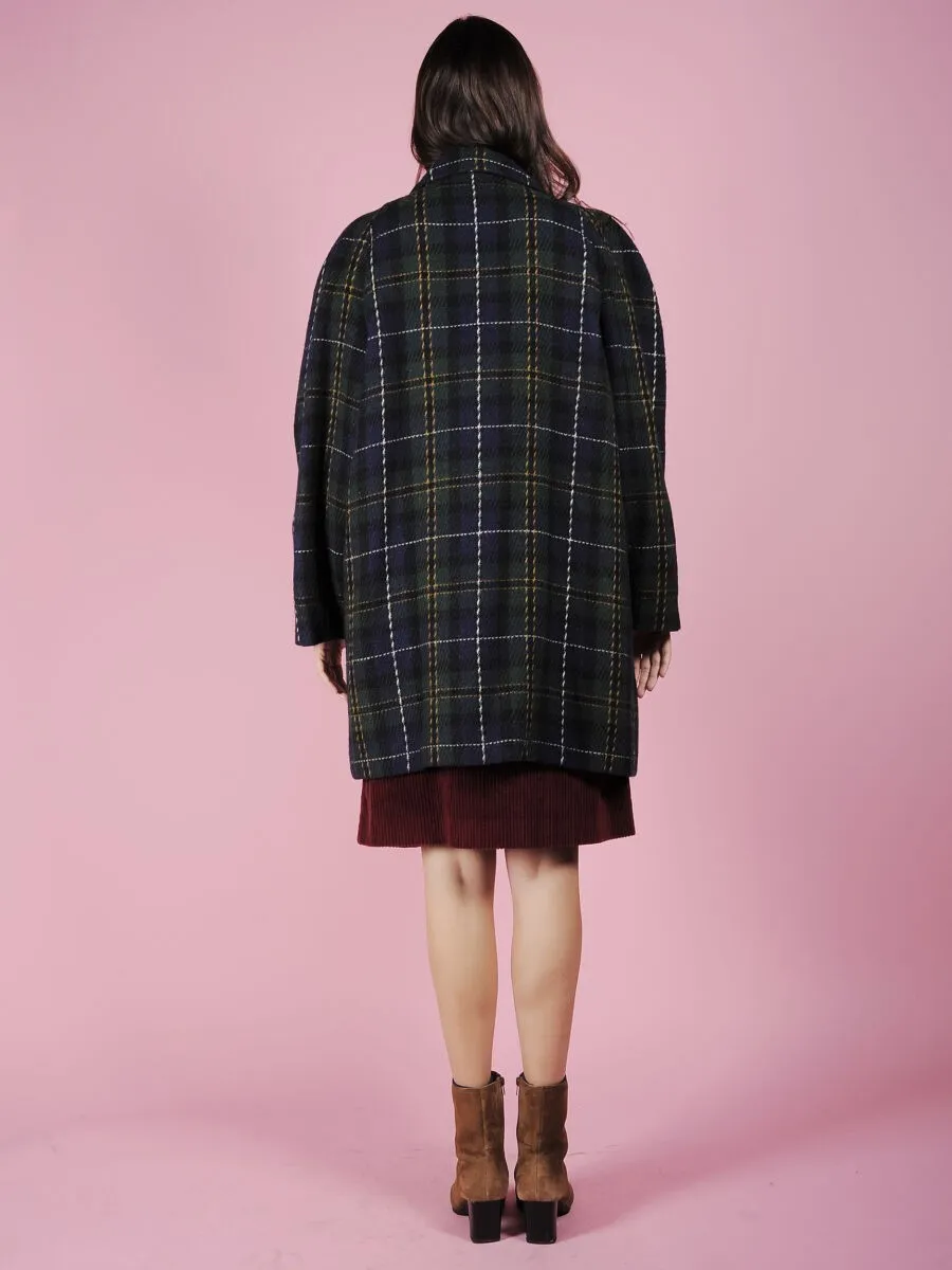 Cappotto doppiopetto in lana scozzese
