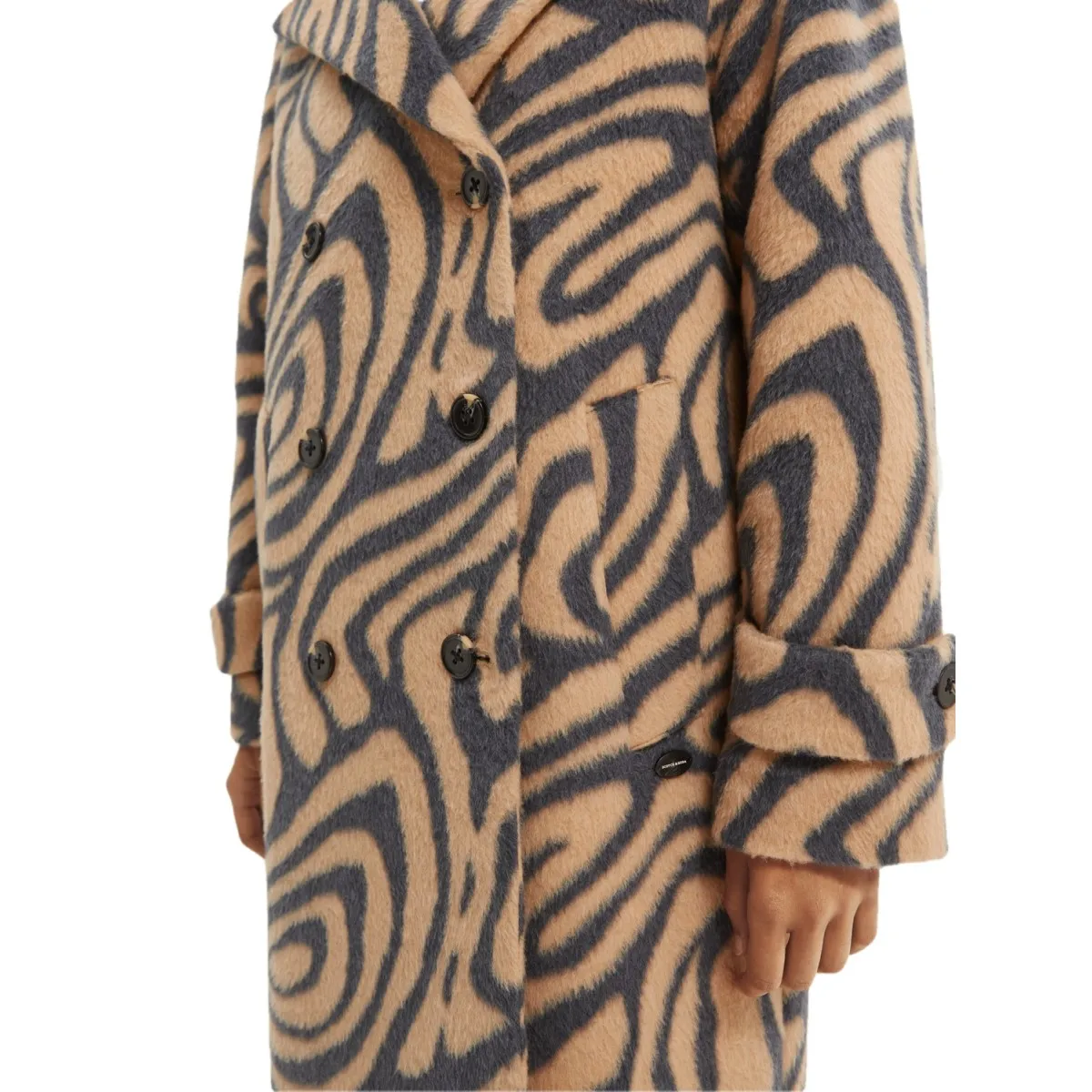 Cappotto Doppiopetto Oversize In Misto Lana, Verde