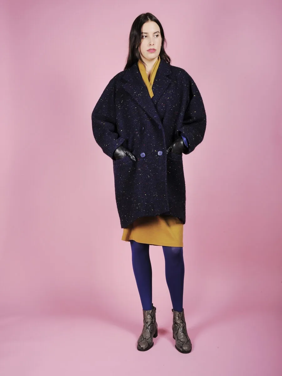 Cappotto over doppiopetto multicolor