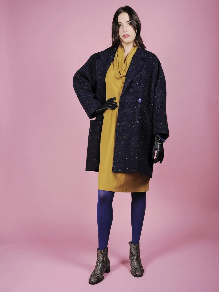 Cappotto over doppiopetto multicolor