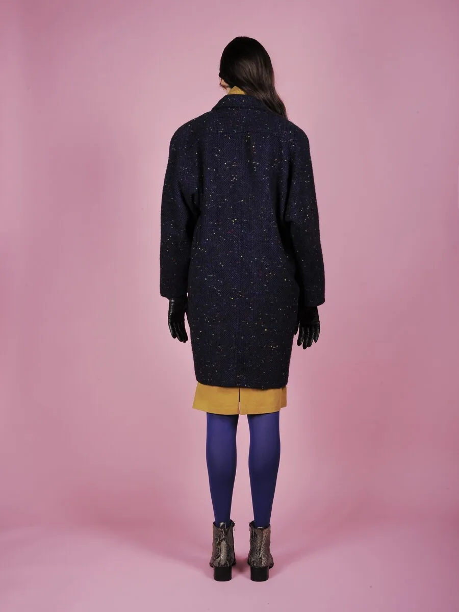 Cappotto over doppiopetto multicolor
