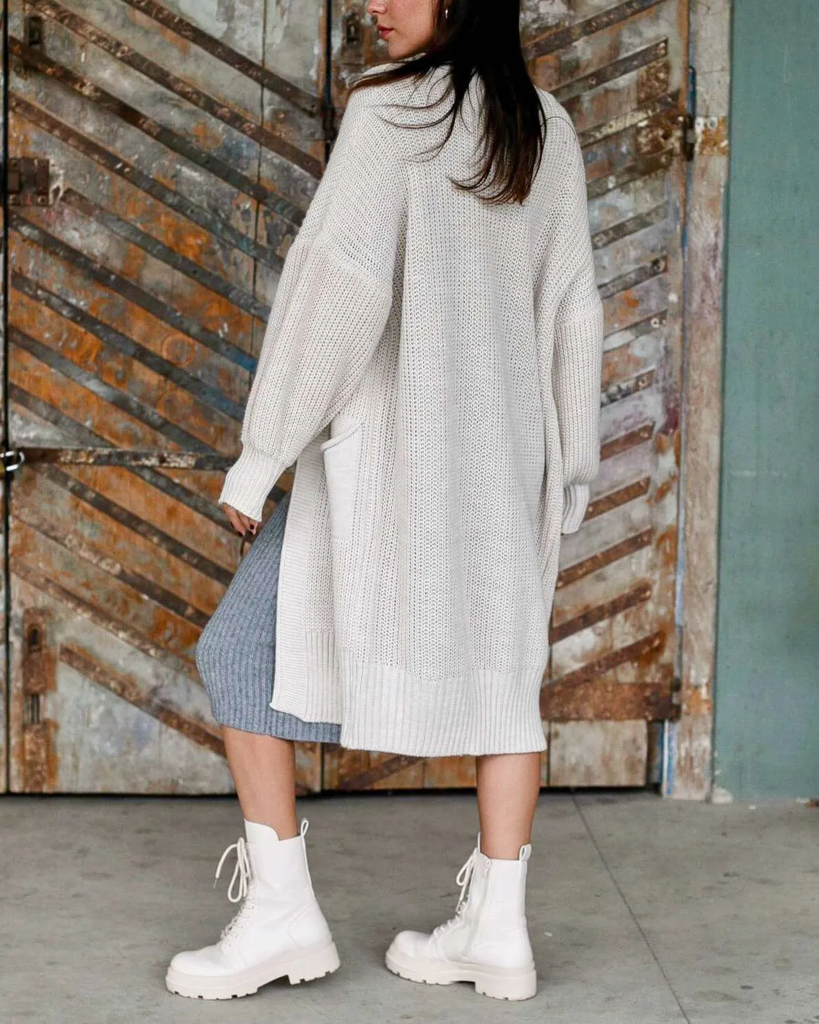 CARDIGAN OVERSIZE AL GINOCCHIO