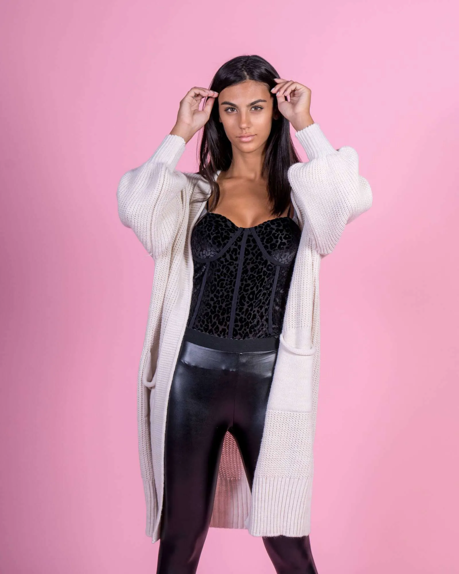 CARDIGAN OVERSIZE AL GINOCCHIO