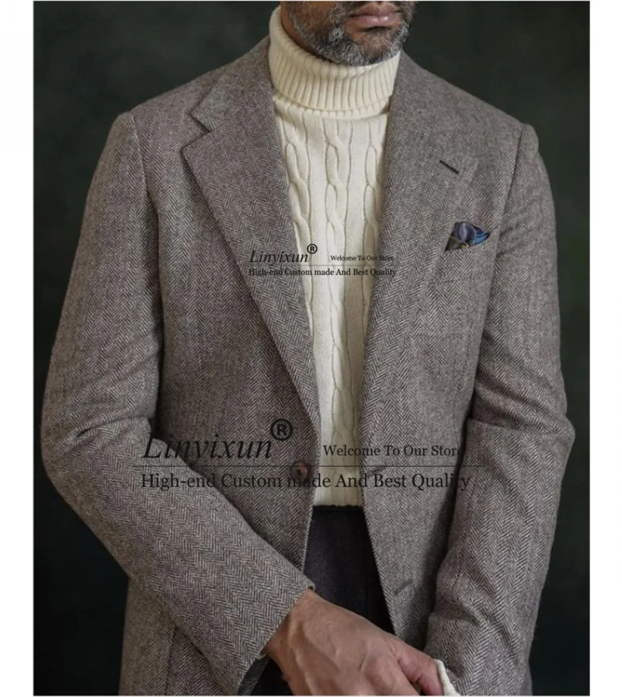 Classico inverno lana tweed abiti da uomo formale sposo smoking da sposa 2 pezzi giacca pantaloni set business blazer maschile T
