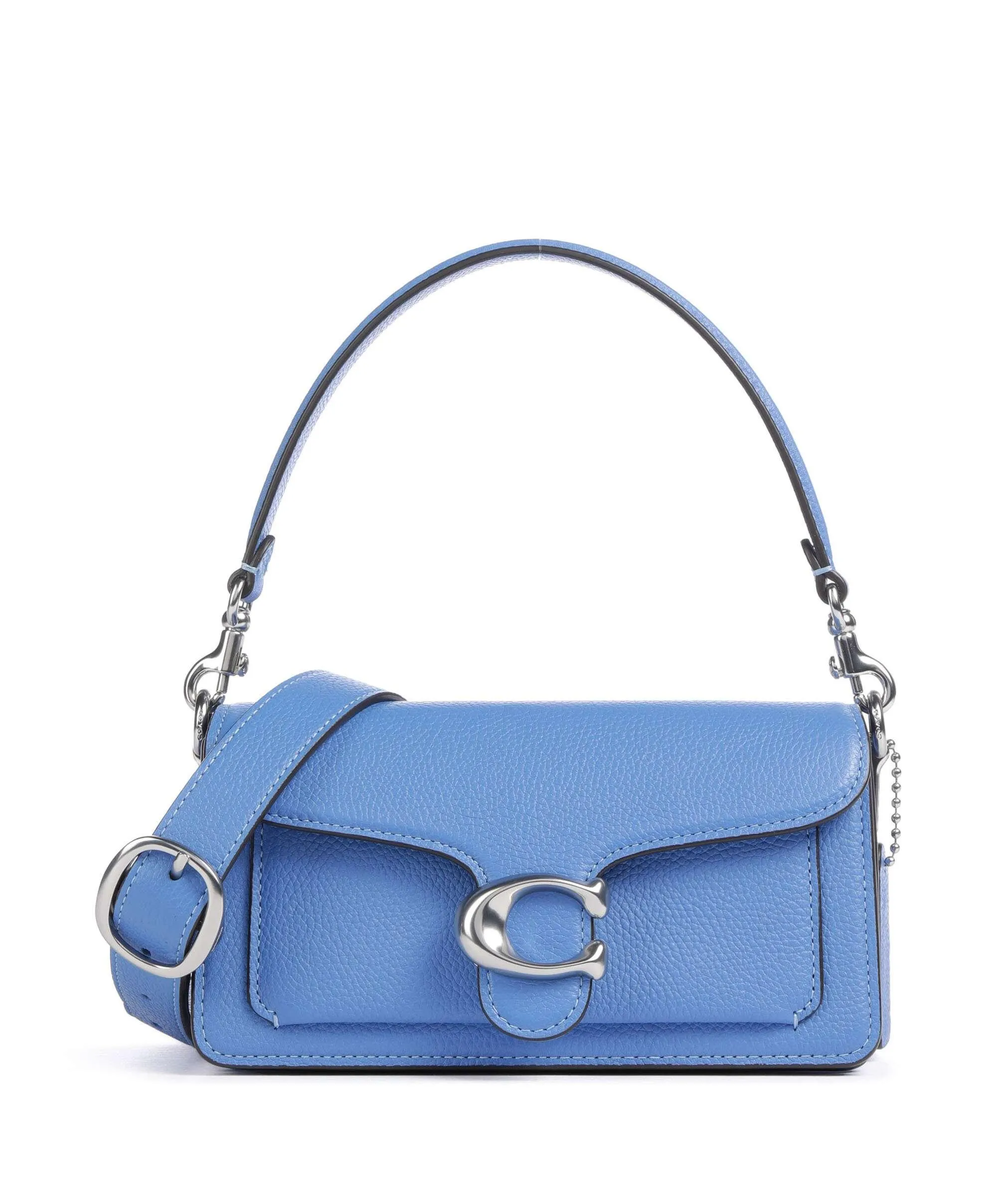  Coach Tabby 20 Borsa a tracolla pelle granulata blu  