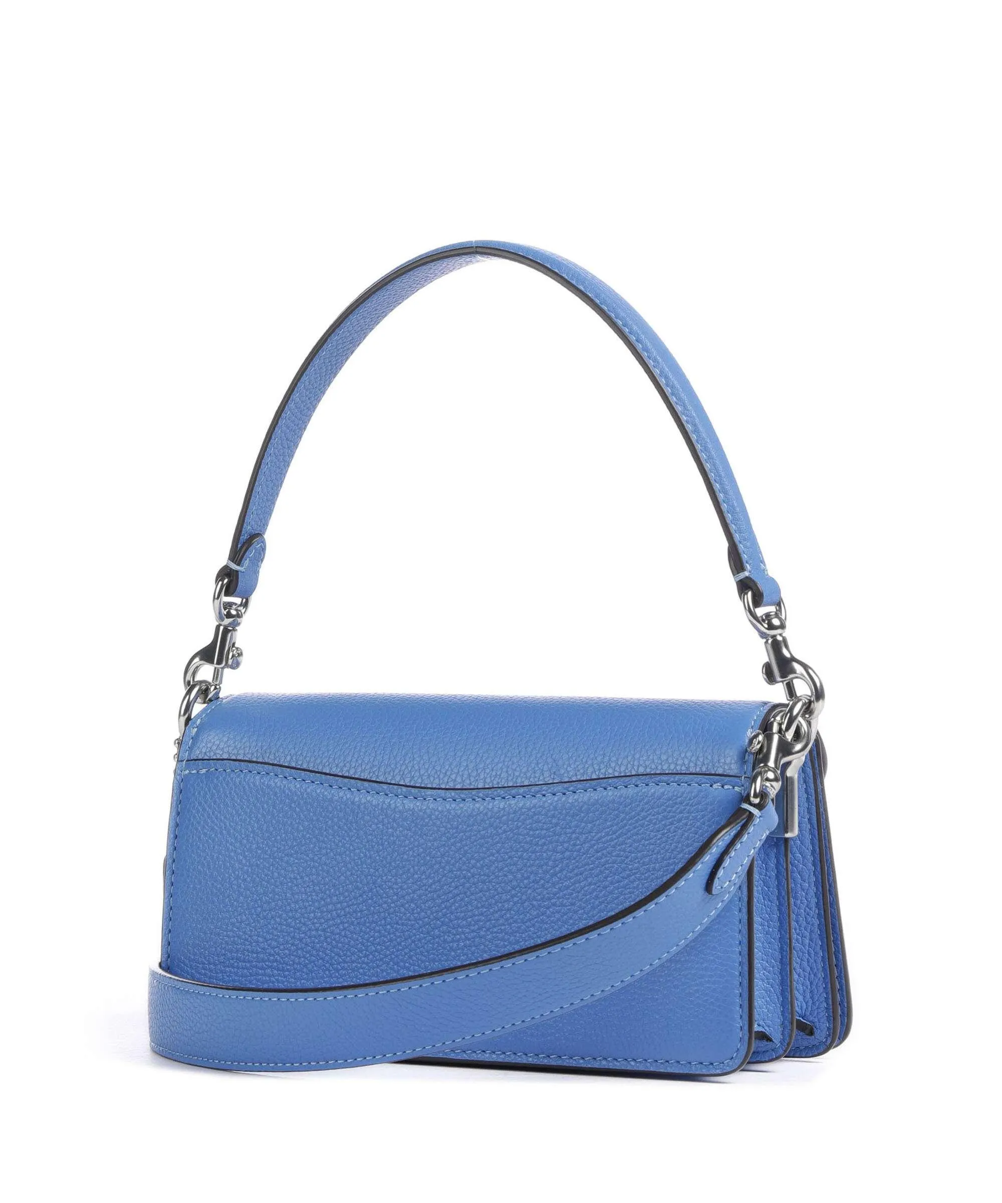 Coach Tabby 20 Borsa a tracolla pelle granulata blu  
