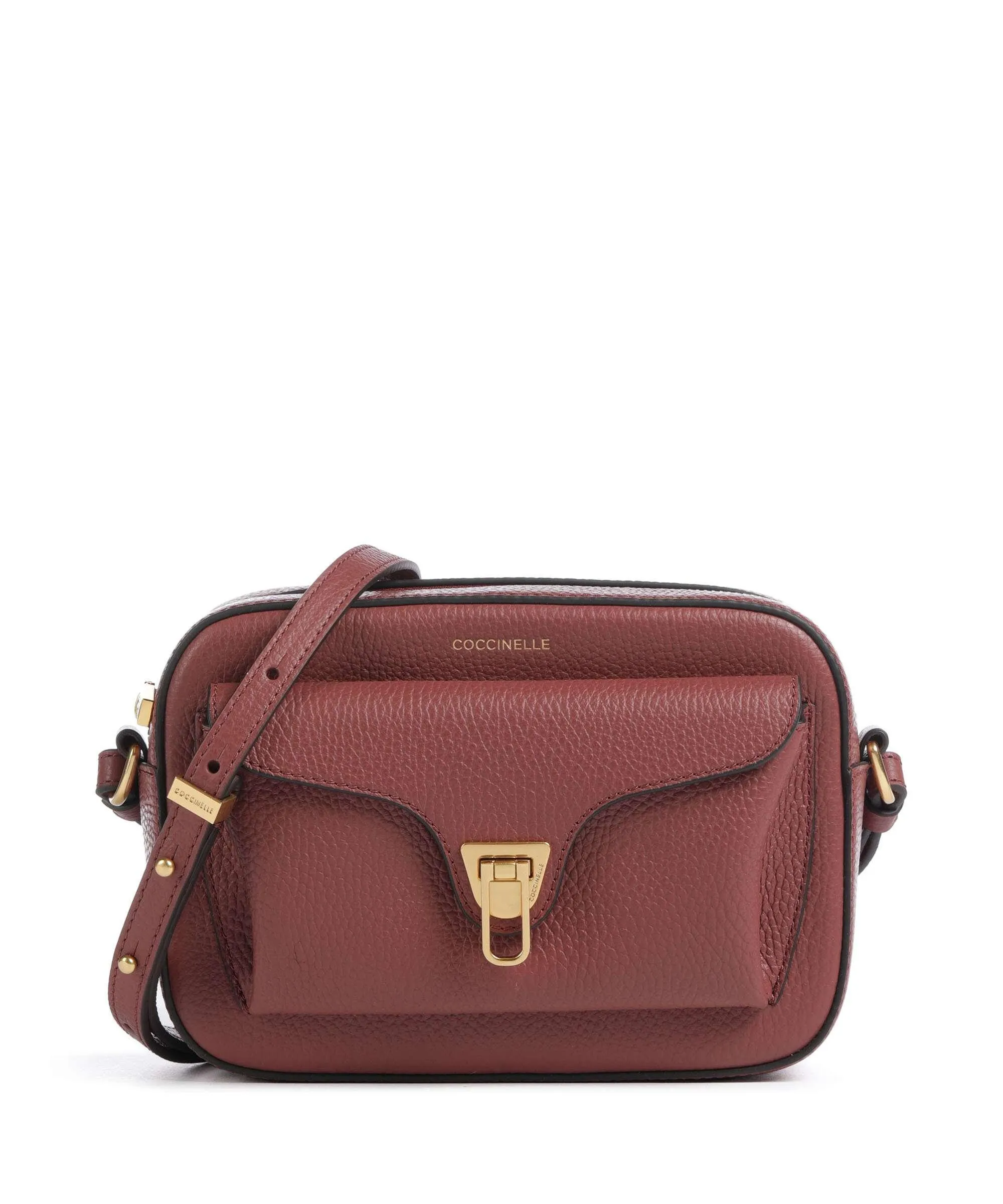  Coccinelle Beat Soft Borsa a tracolla pelle di vacchetta grana marrone  