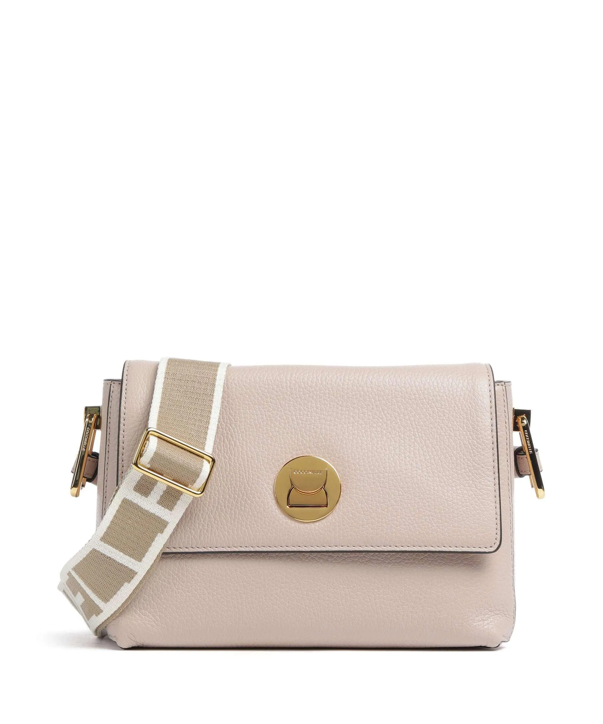  Coccinelle Liya Signature Borsa a tracolla pelle di vacchetta grana nude  