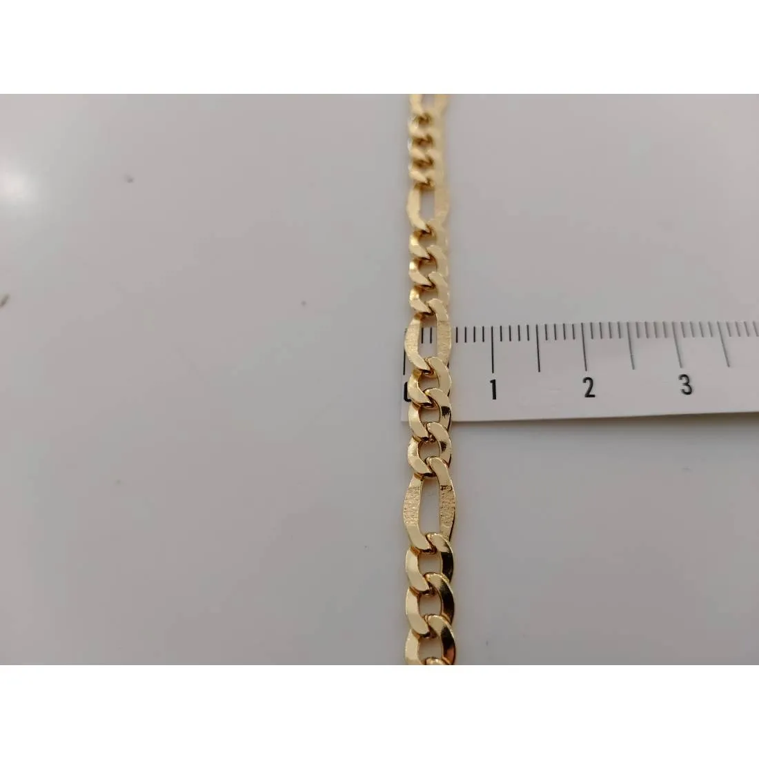 COLLANA ORO GIALLO 18 Karati 750% CATENA Maglia 3+1 Uomo Donna Collier Girocollo