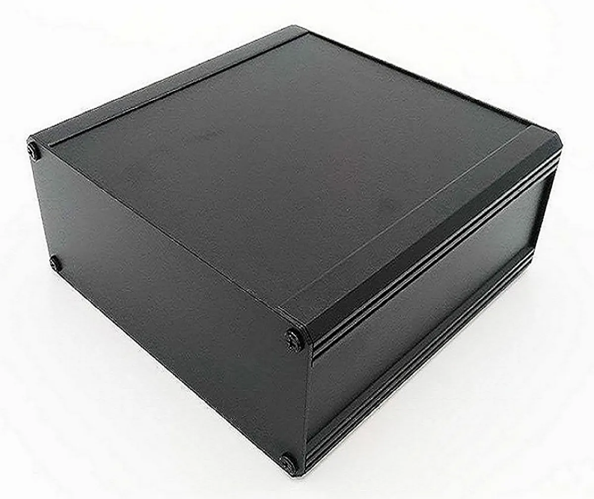 Contenitore per dissipatore RS PRO in Alluminio estruso 200 x 100 x 175mm, col. Nero, IP40