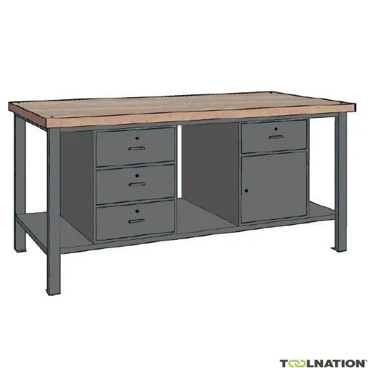 Contimac 770222 Wp 107 S/Bc Banco da lavoro 2000X700X890