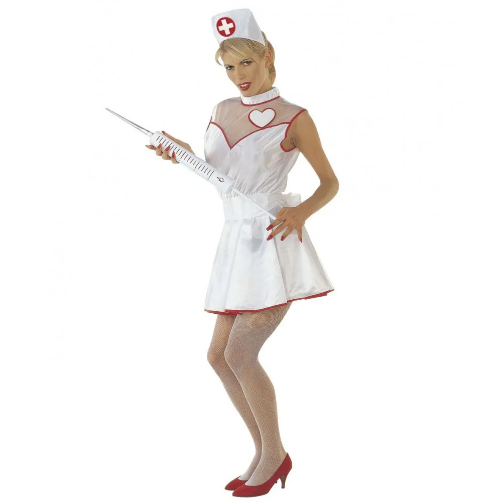 Costume Donna Infermiera Sexy Carnevale Party Vestito Adulto Feste Halloween, Taglia M