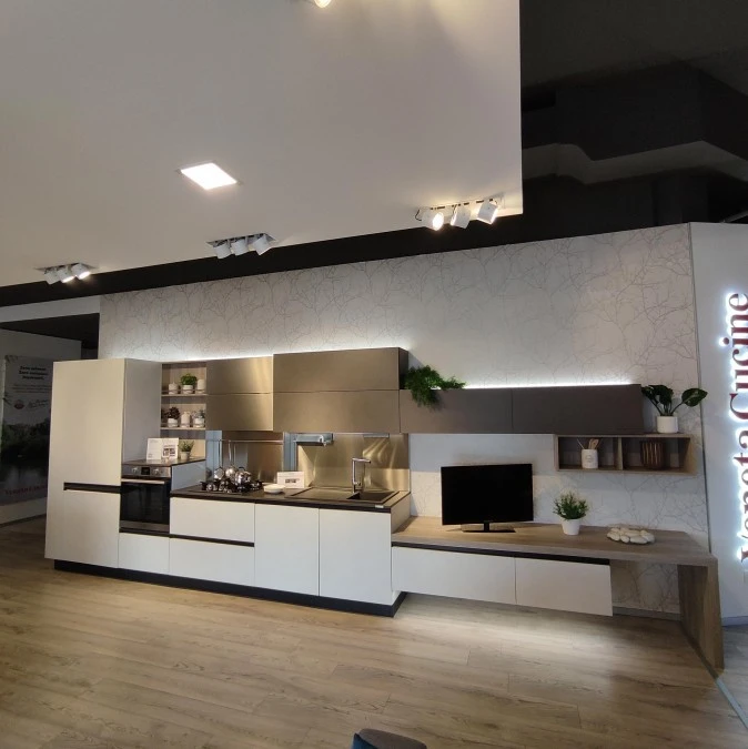 Cucina lineare Veneta Cucine Start Time Presa