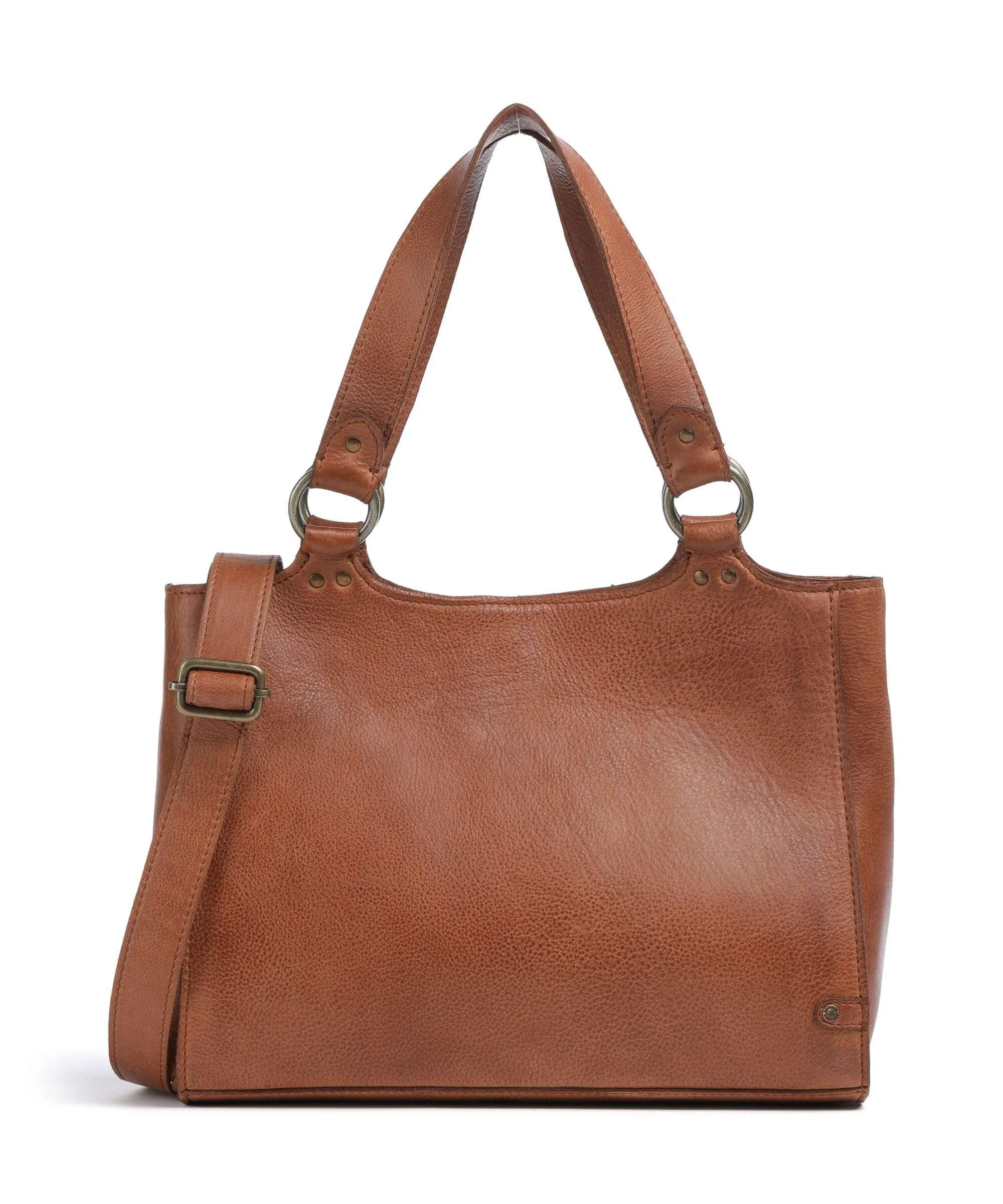  Depeche Vintage Wonders Borsa a mano pelle granulata cognac  