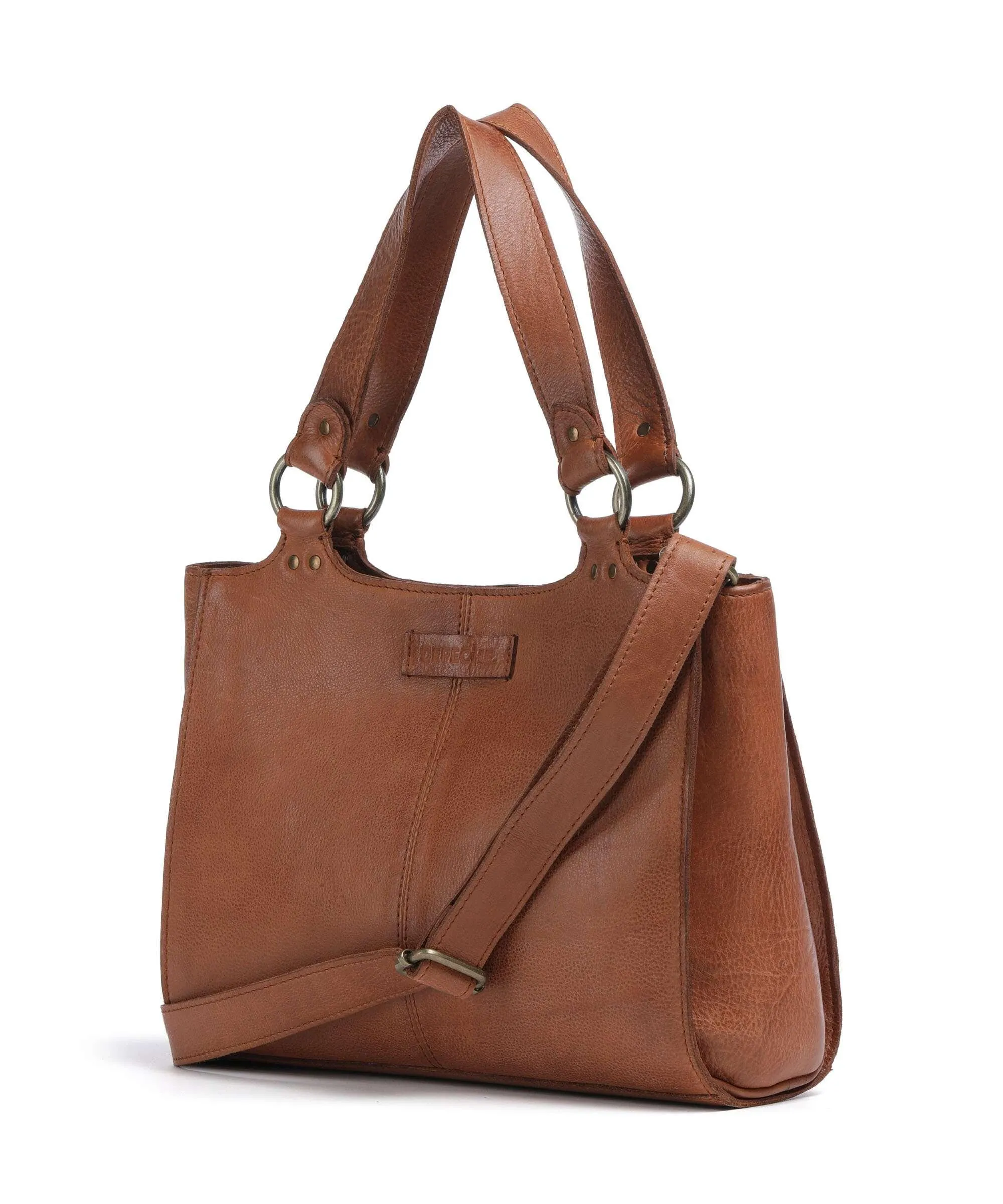  Depeche Vintage Wonders Borsa a mano pelle granulata cognac  