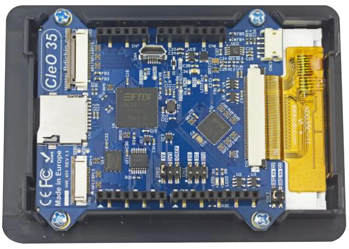 Display da 3.5poll. Bridgetek, Touchscreen resistivo