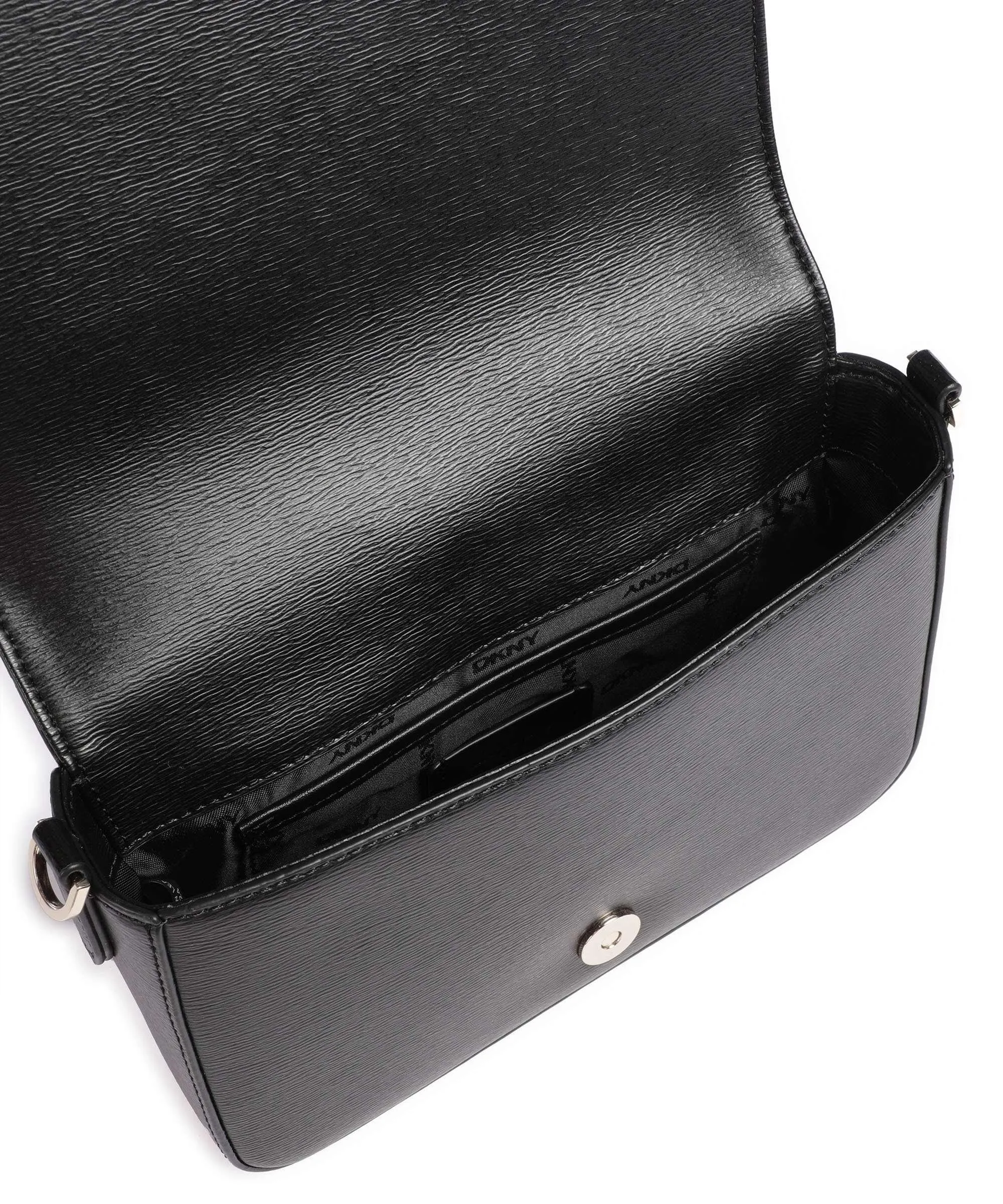  DKNY Bryant Borsa a tracolla pelle di vacchetta finemente grana nero  