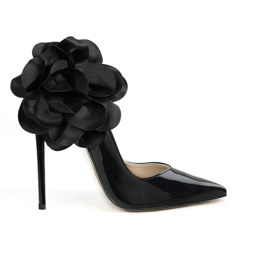 Décolleté vernice nera/ fiocco  – COD. 45729 