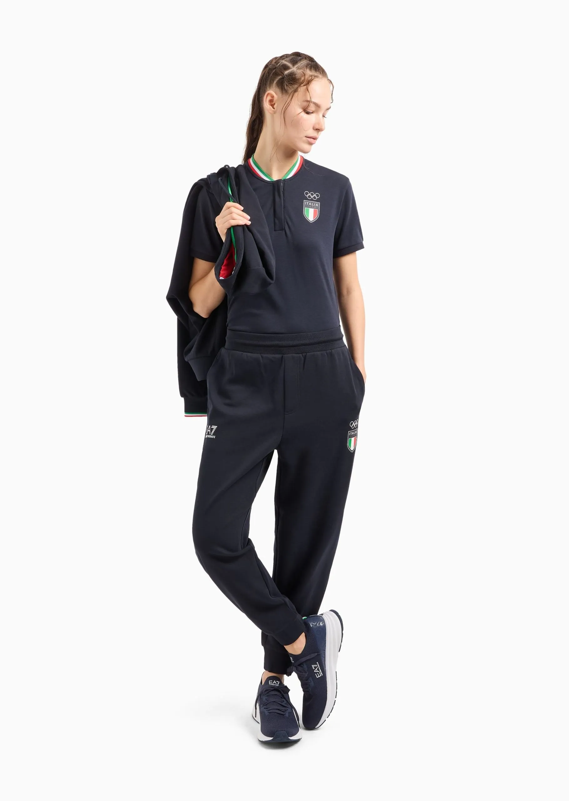 EA7 – ITALIA TEAM PARIGI 2024 POLO GURU IN TESSUTO TECNICO NATURAL VENTUS