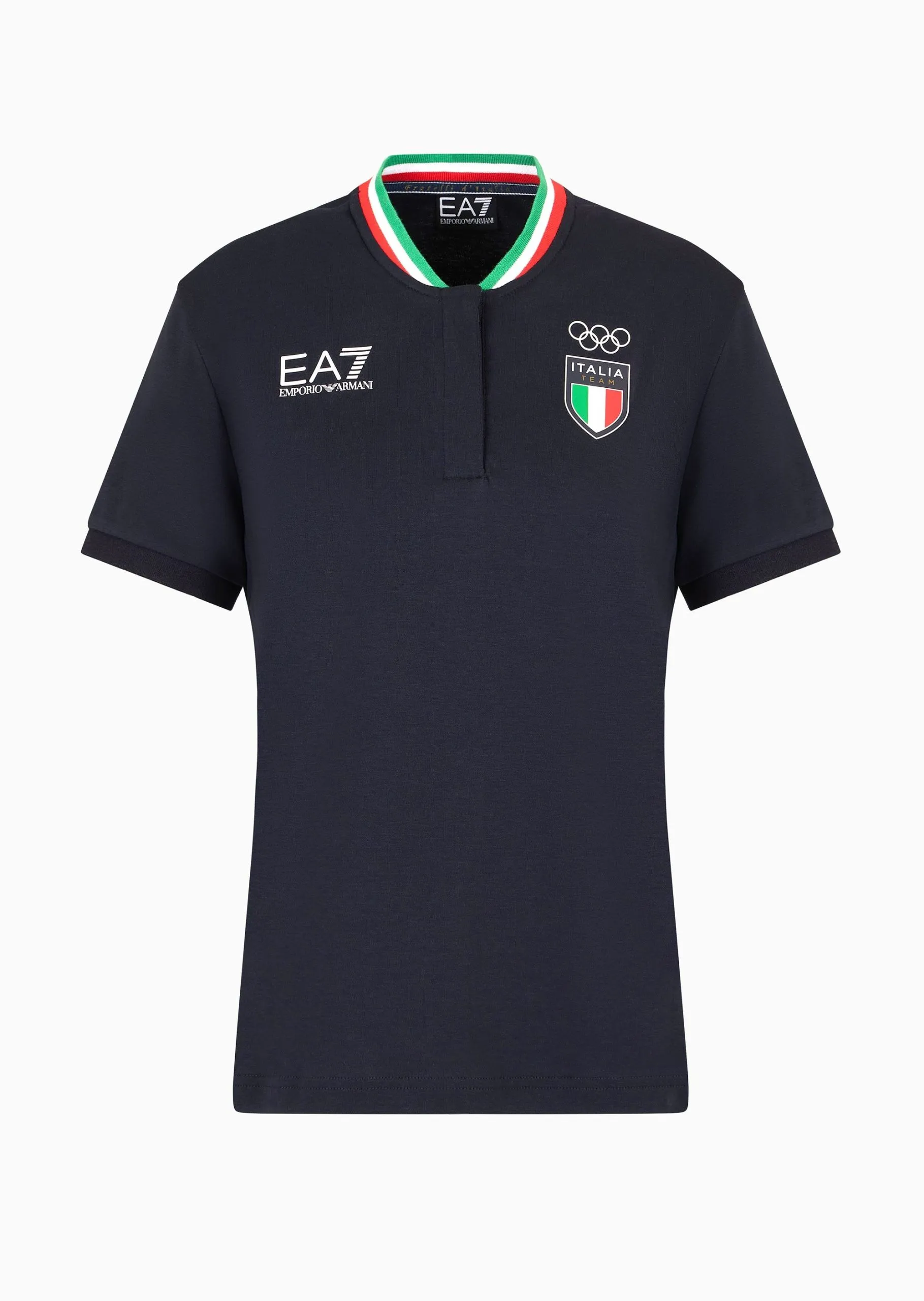 EA7 – ITALIA TEAM PARIGI 2024 POLO GURU IN TESSUTO TECNICO NATURAL VENTUS