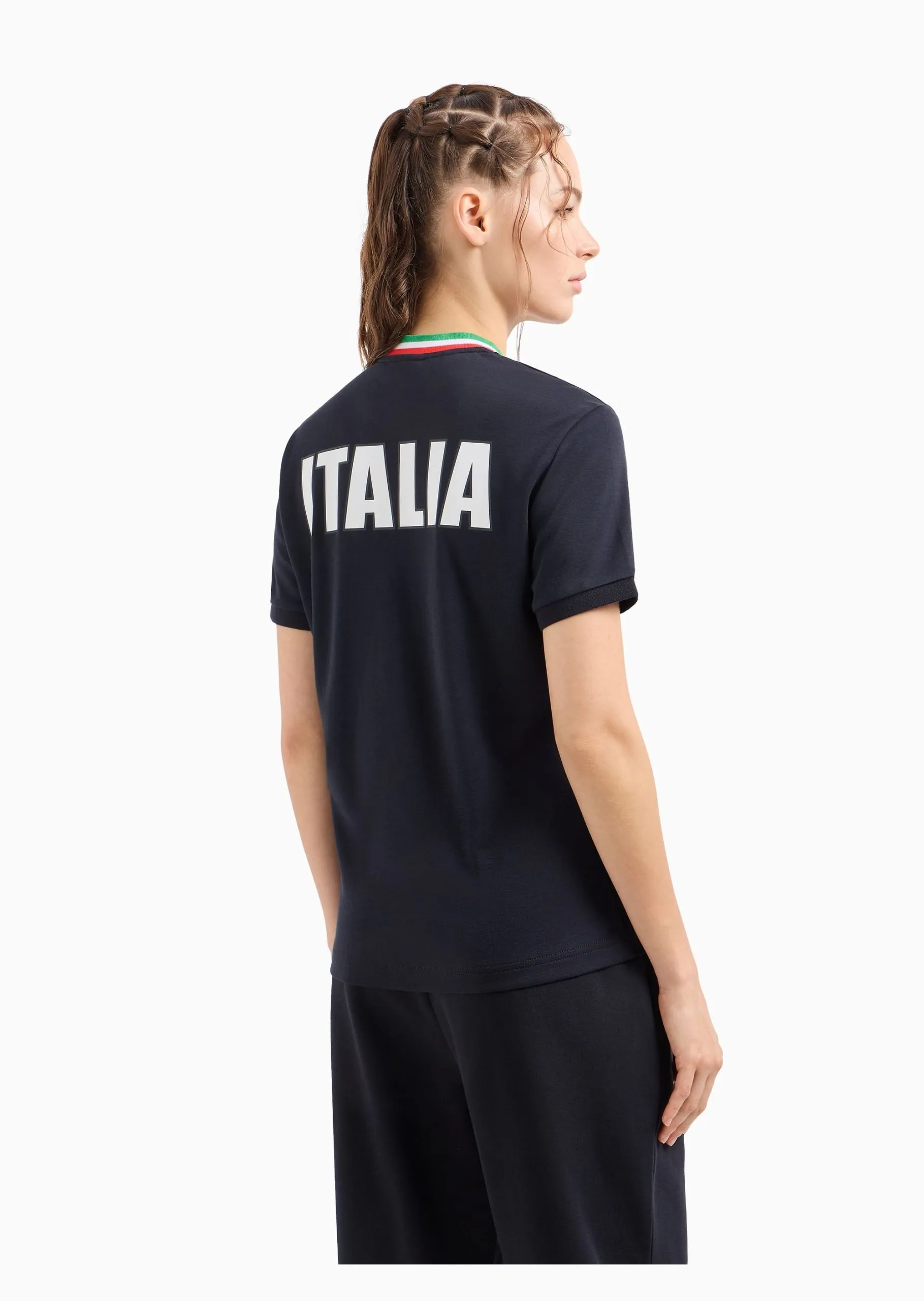 EA7 – ITALIA TEAM PARIGI 2024 POLO GURU IN TESSUTO TECNICO NATURAL VENTUS