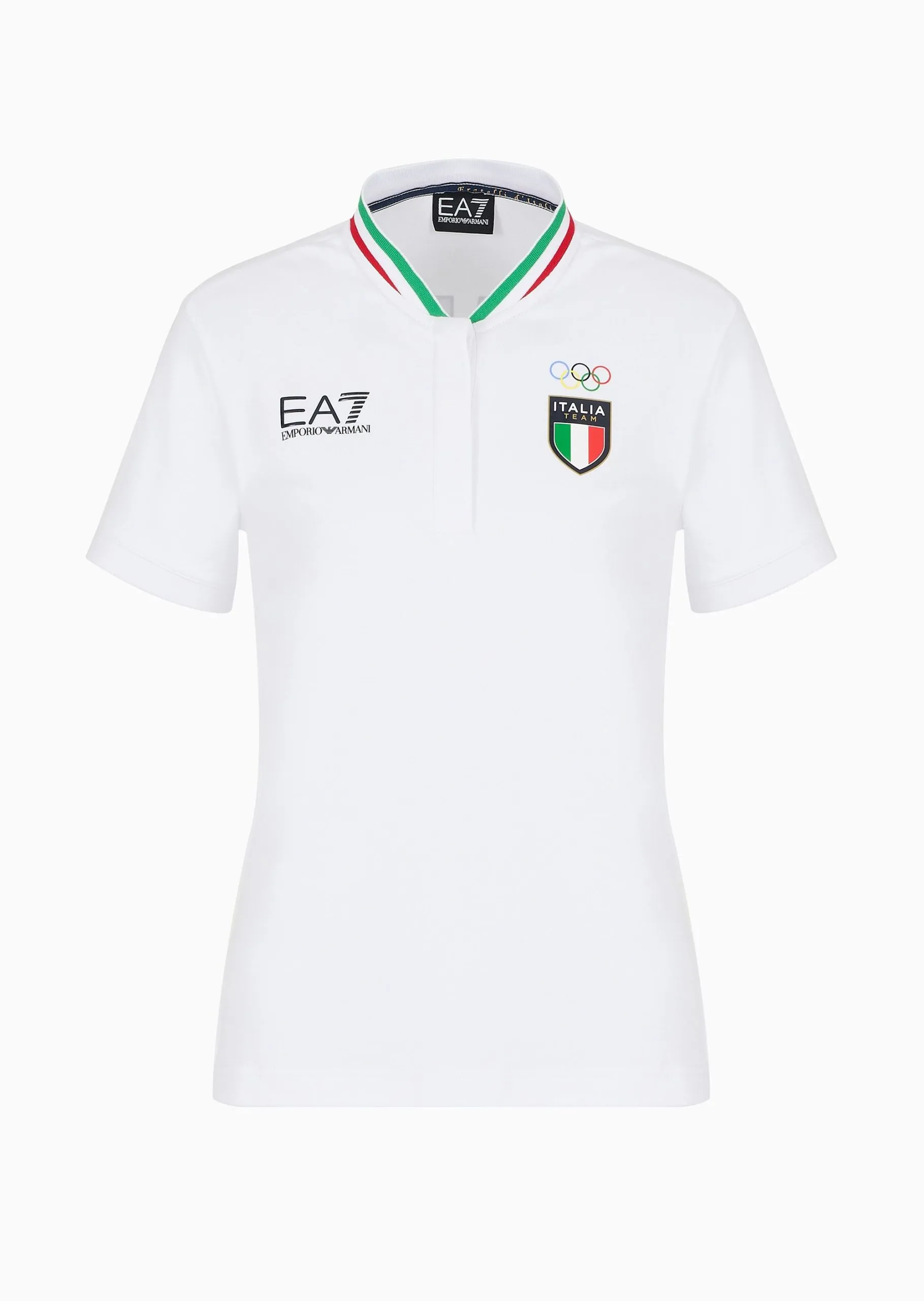 EA7 – ITALIA TEAM PARIGI 2024 POLO GURU IN TESSUTO TECNICO NATURAL VENTUS