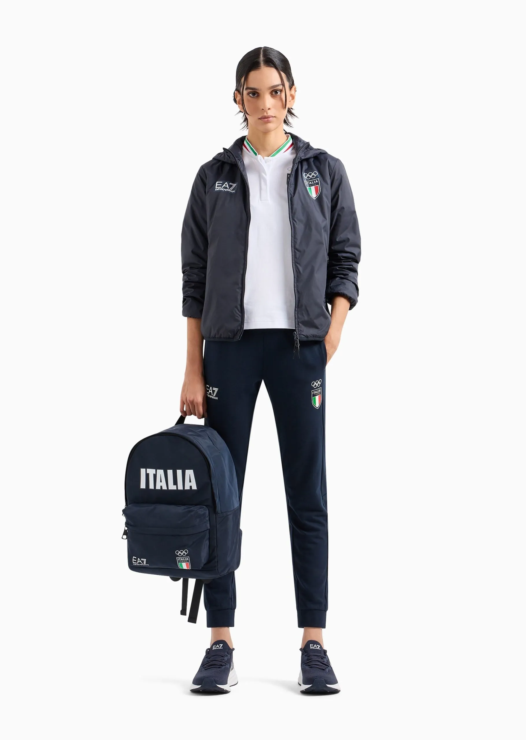 EA7 – ITALIA TEAM PARIGI 2024 POLO GURU IN TESSUTO TECNICO NATURAL VENTUS