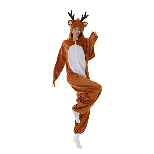 EraSpooky Costume da Alce di Natale per Adulti Costume Cosplay per la Vigilia di Natale Regali per Bambini