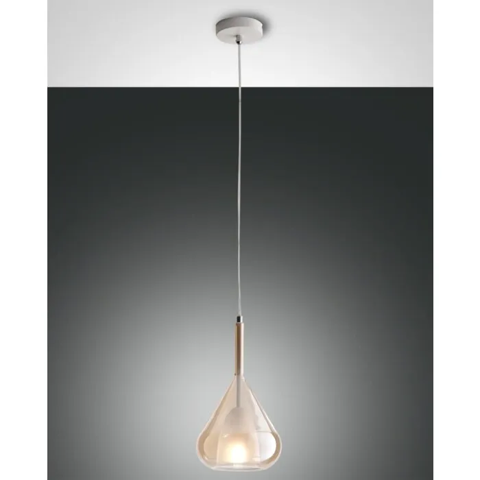 Fabas Luce Lila Lampada a Sospensione Bronzo, 1-Luce