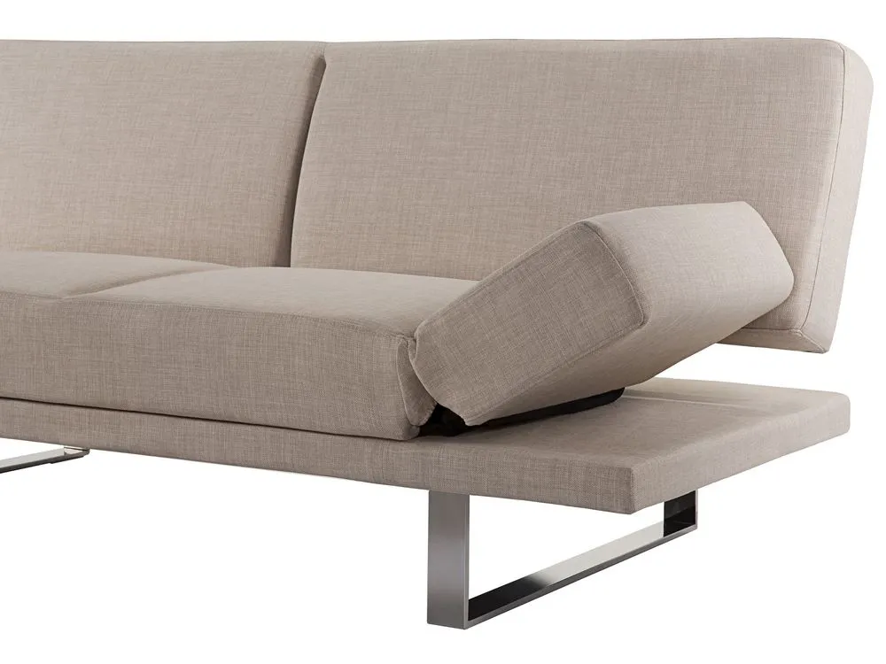 Fabric Sofa Bed Beige YORK