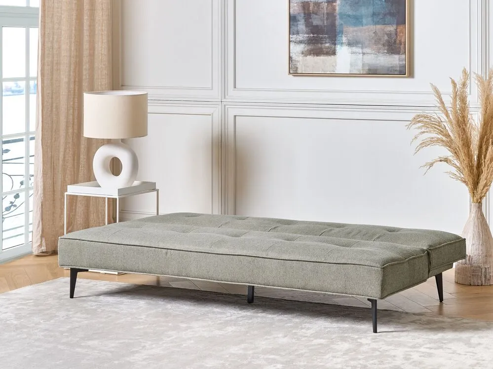Fabric Sofa Bed Light Green ESSVIK