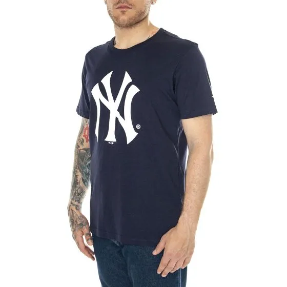 FANATICS New York Yankees Primary Logo Graphic T-Shirt Maritime Blue - Maglietta Girocollo Uomo Blu    