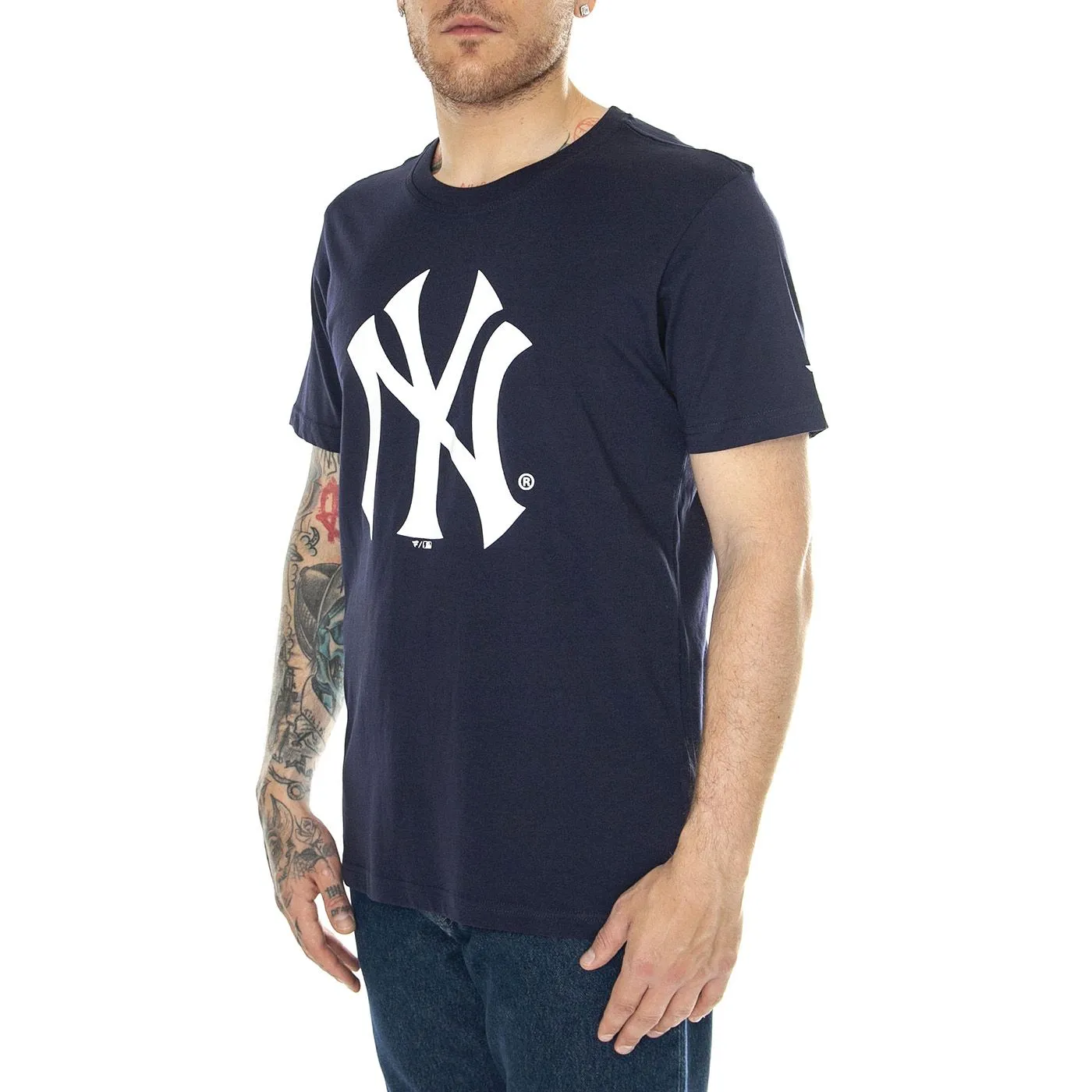 FANATICS New York Yankees Primary Logo Graphic T-Shirt Maritime Blue - Maglietta Girocollo Uomo Blu    