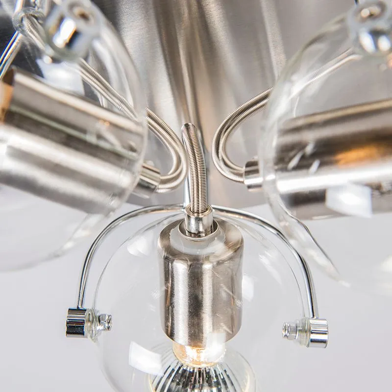 Faretto 'Buell 3 R' retro trasparente/metallo - adatto per LED / interno