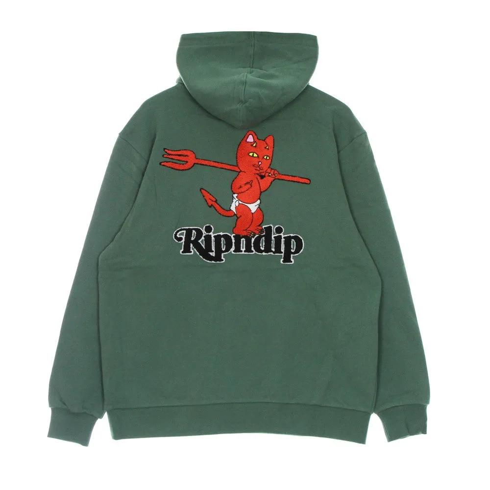 Felpa Cappuccio Uomo Devil Baby Hoodie Dark Sage