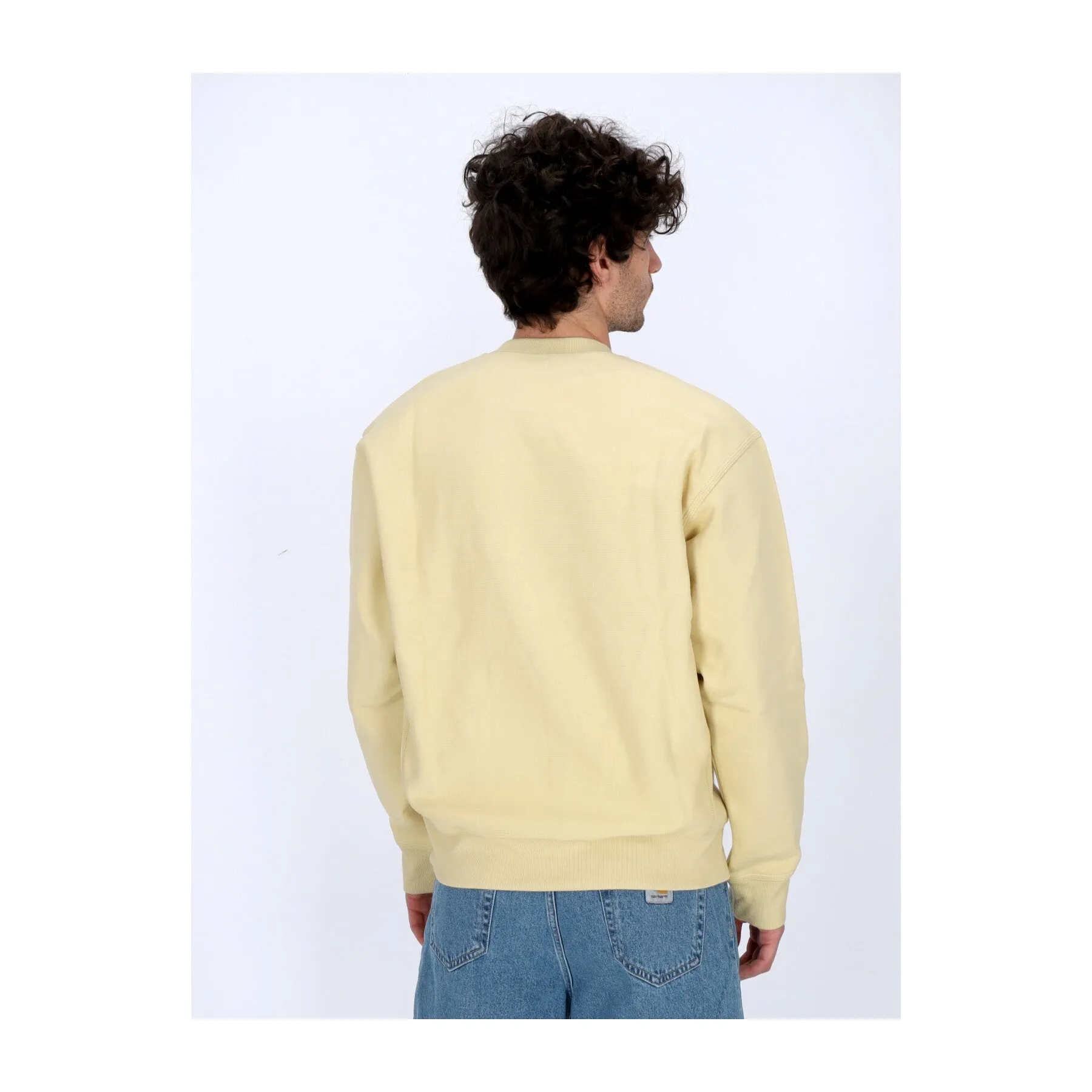 Felpa Girocollo Uomo American Script Sweat Rattan