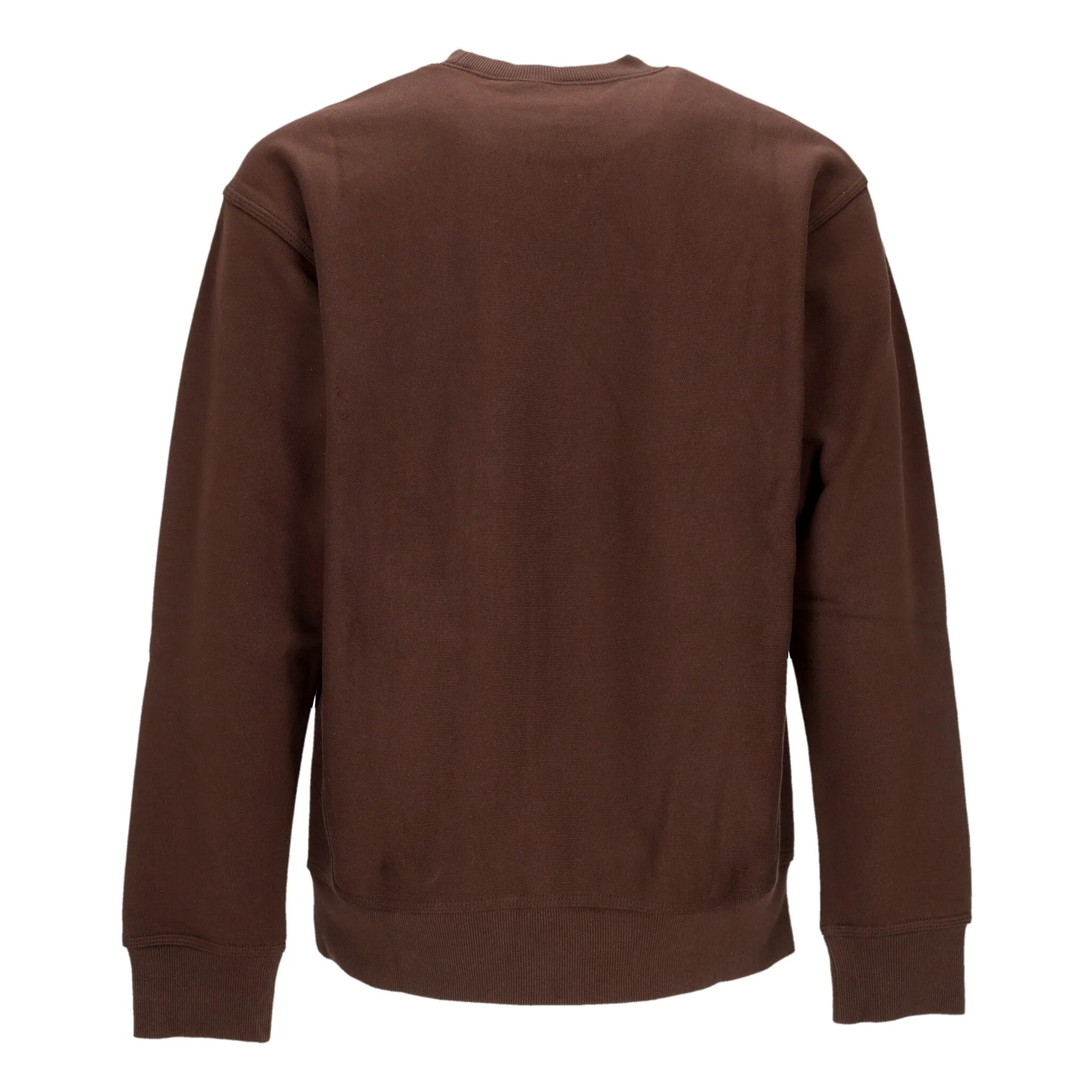 Felpa Girocollo Uomo American Script Sweat Tobacco