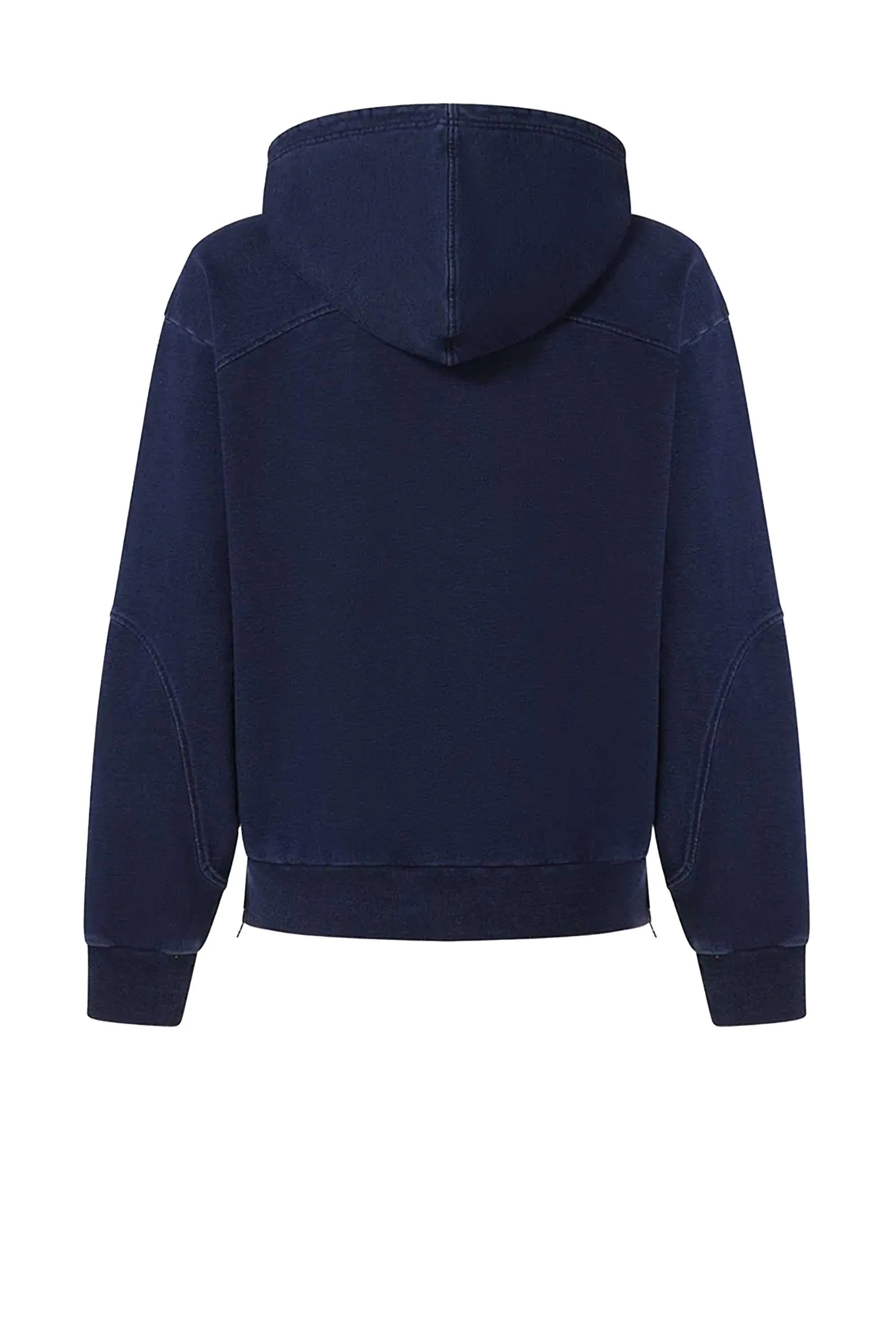         FELPA INDIGO SIDE ZIP HOODIE