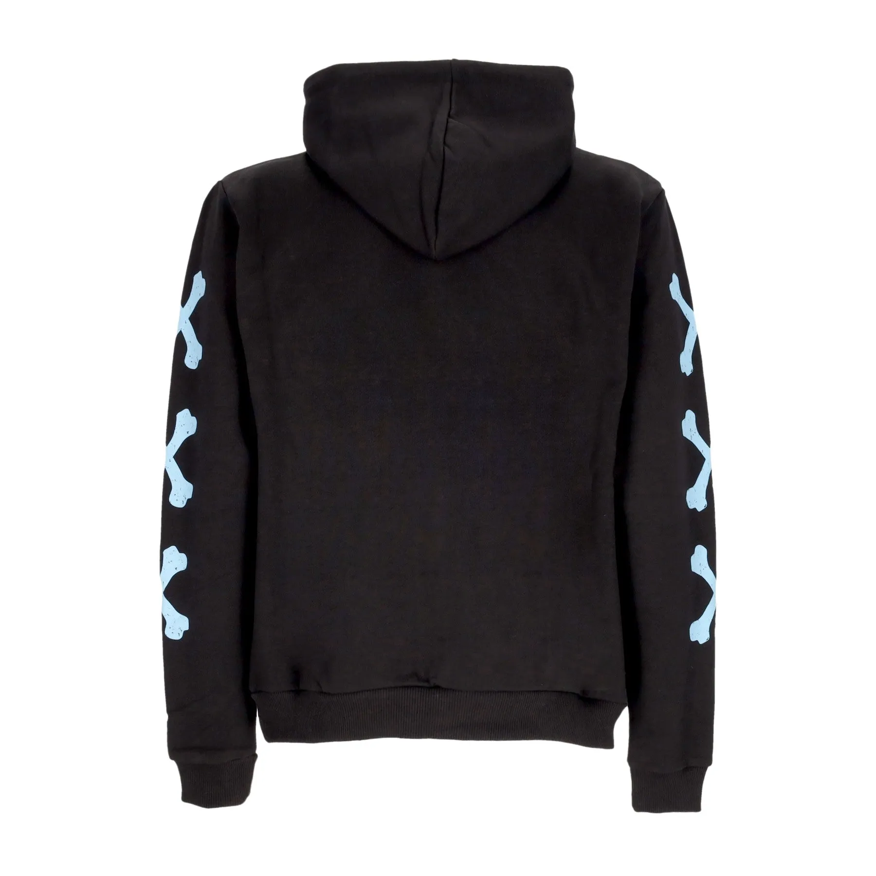 Felpa Leggera Cappuccio Uomo Cross Bones Hoodie Black/light Blue