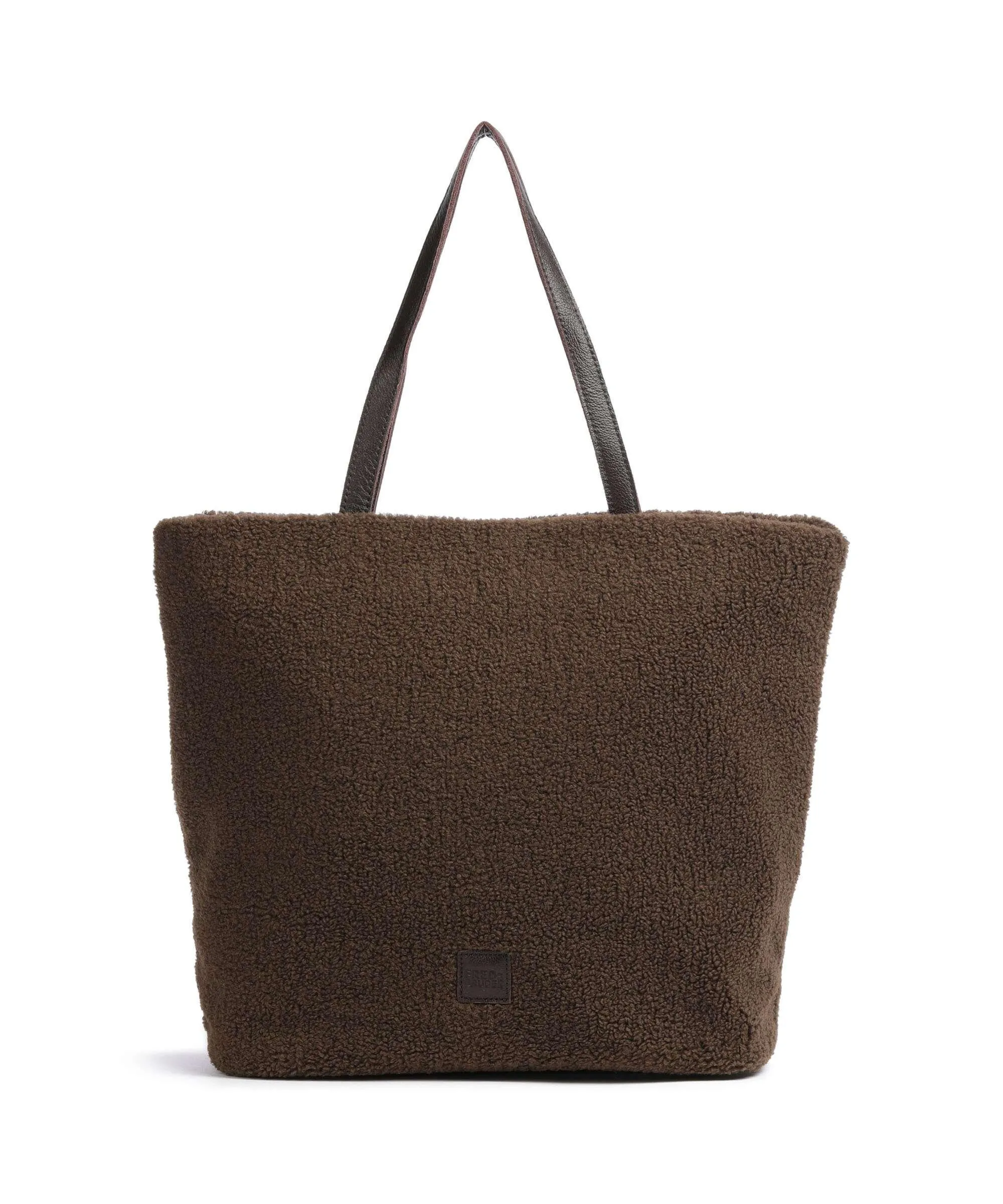  FredsBruder Cuddle Borsa shopper poliestere, pelle granulata marrone  