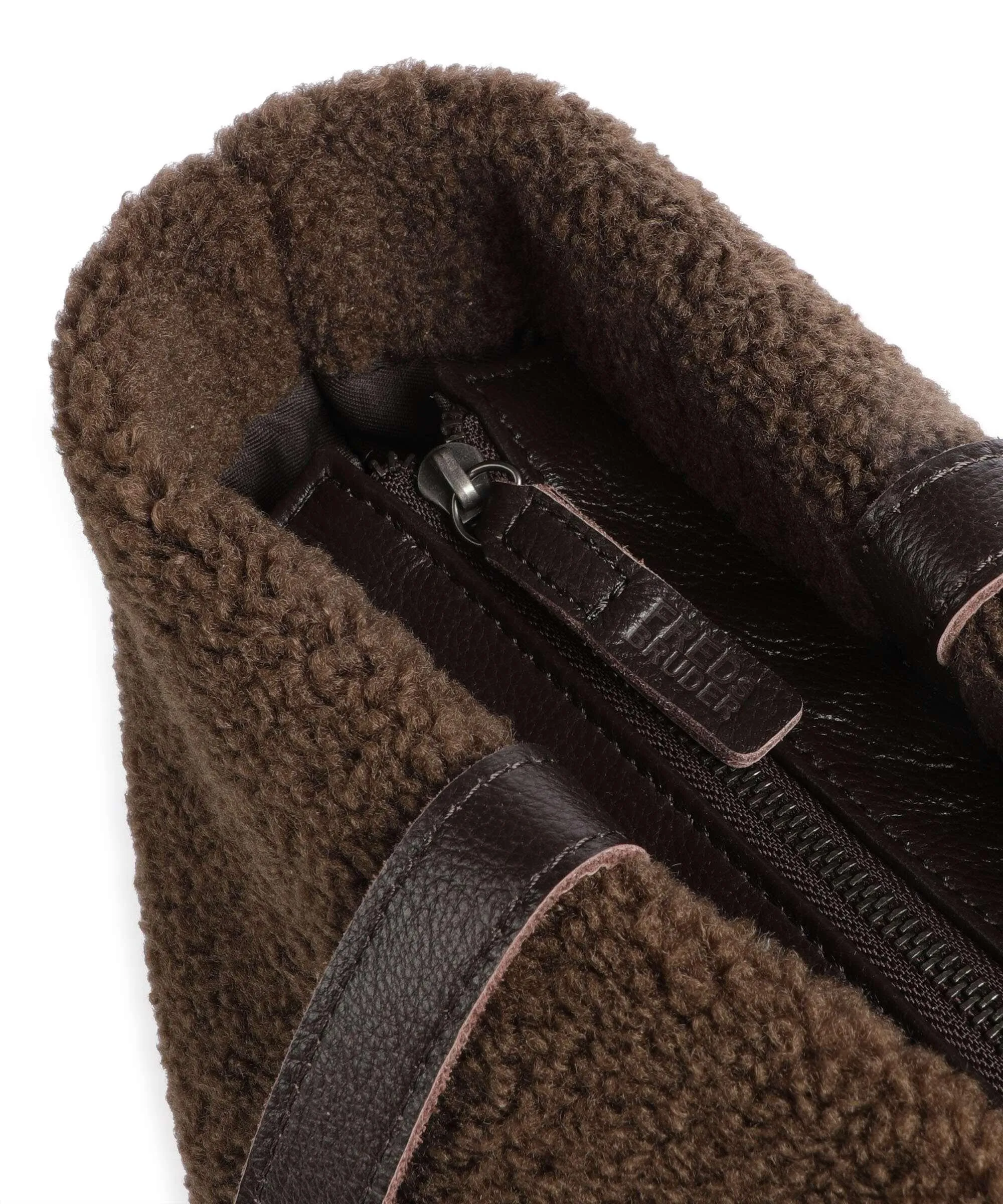  FredsBruder Cuddle Borsa shopper poliestere, pelle granulata marrone  