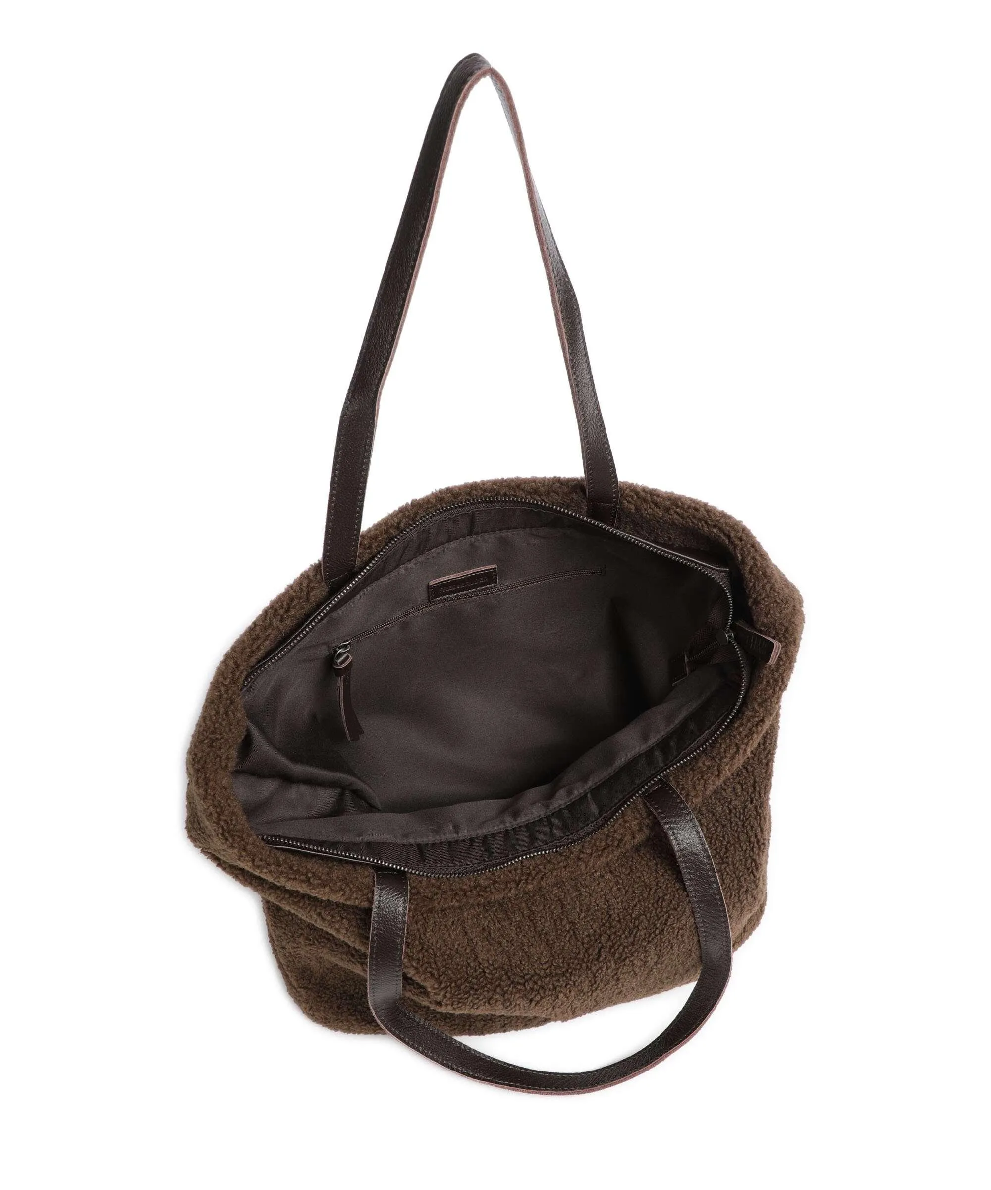  FredsBruder Cuddle Borsa shopper poliestere, pelle granulata marrone  