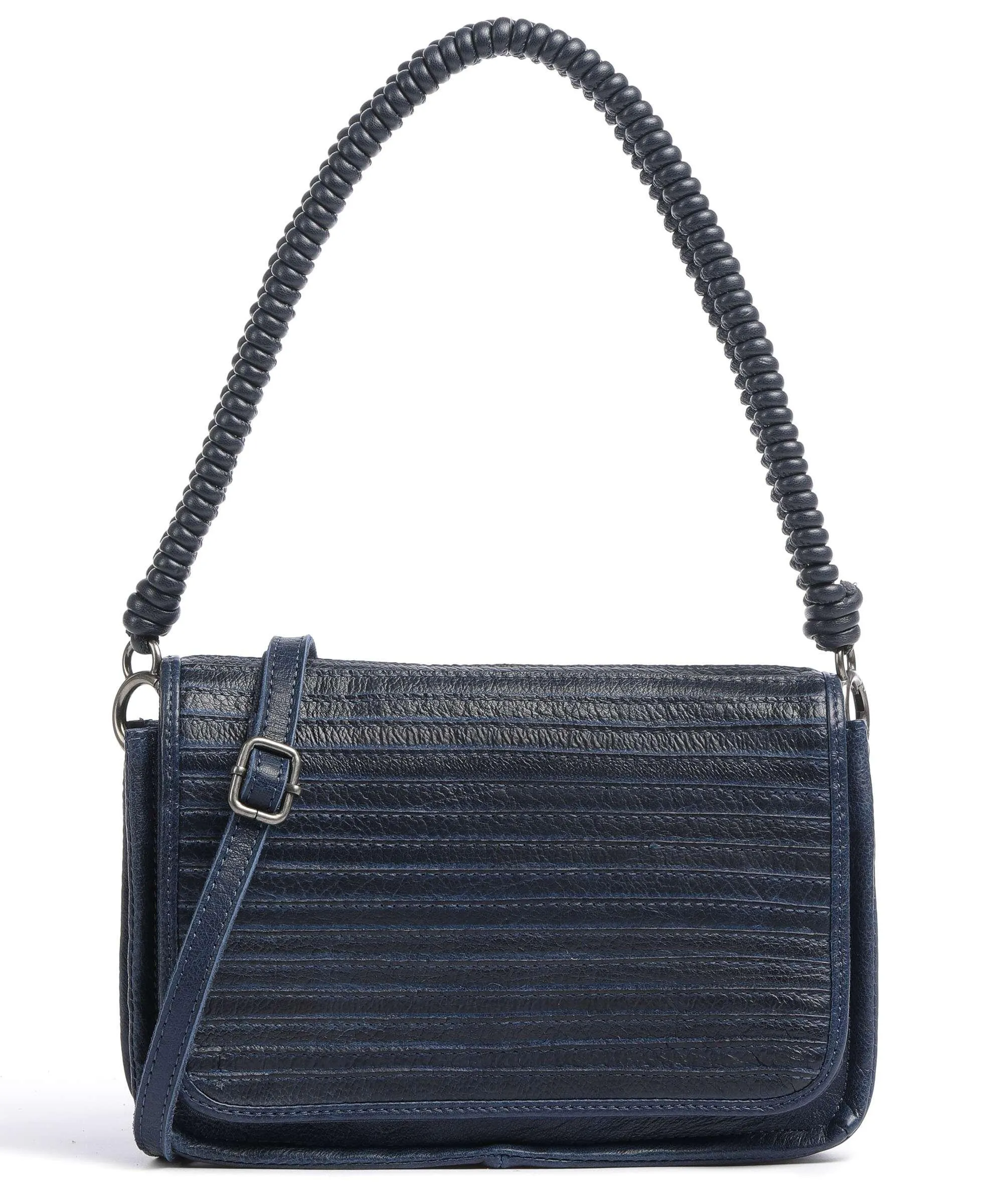  FredsBruder Enna Borsa a spalla pelle granulata blu scuro  