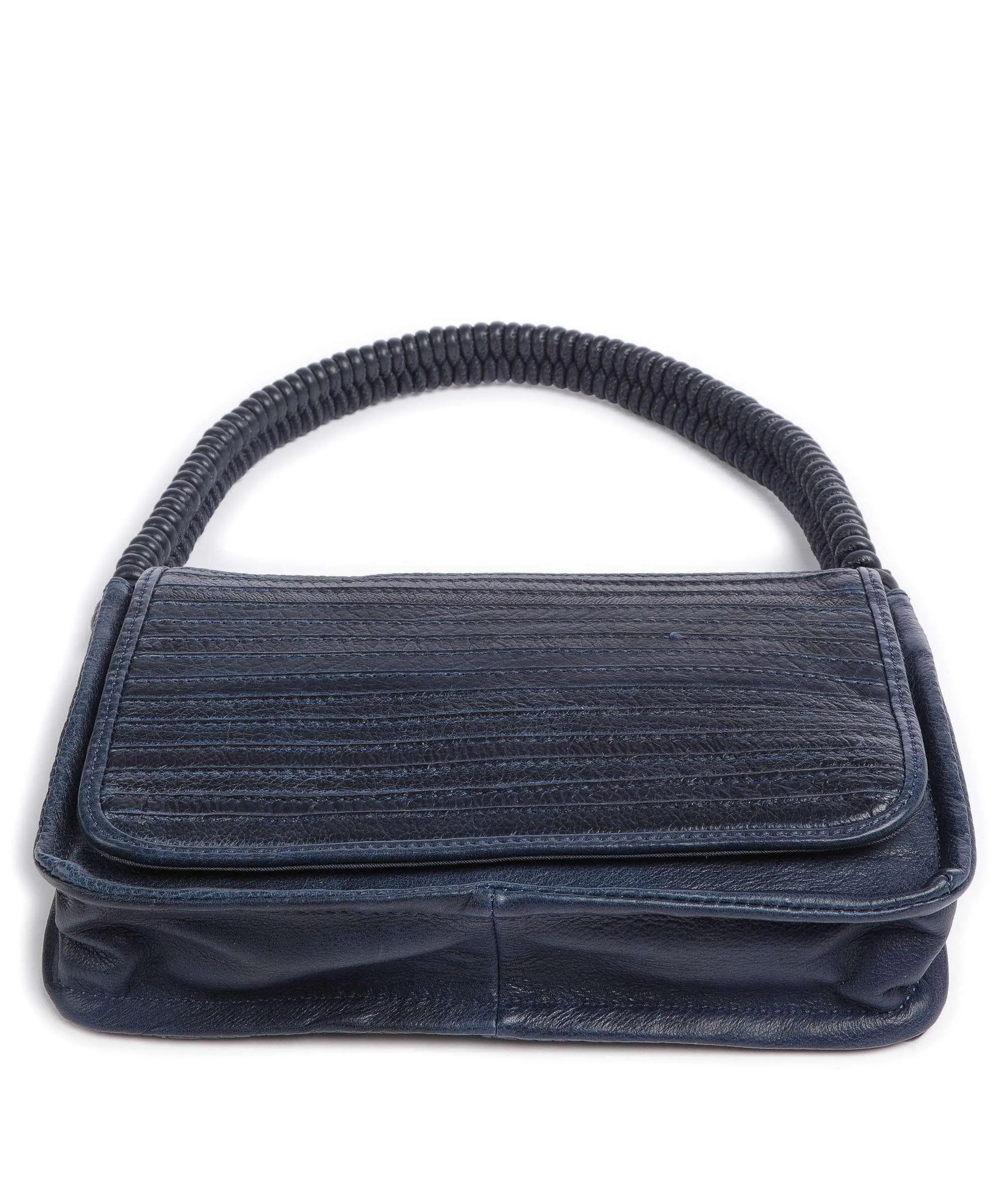  FredsBruder Enna Borsa a spalla pelle granulata blu scuro  