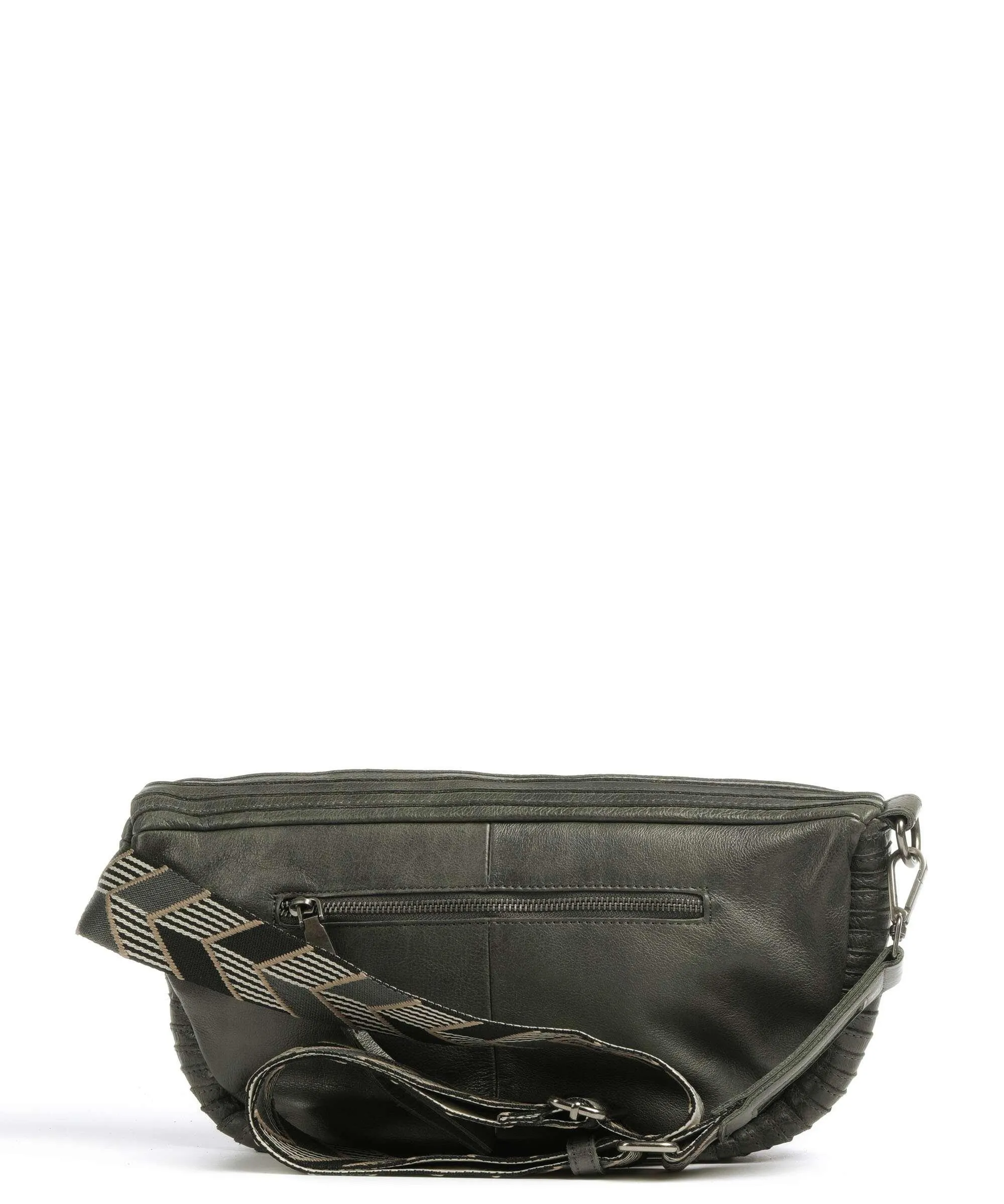  FredsBruder Enna Borsa sling pelle granulata grigio-verde  