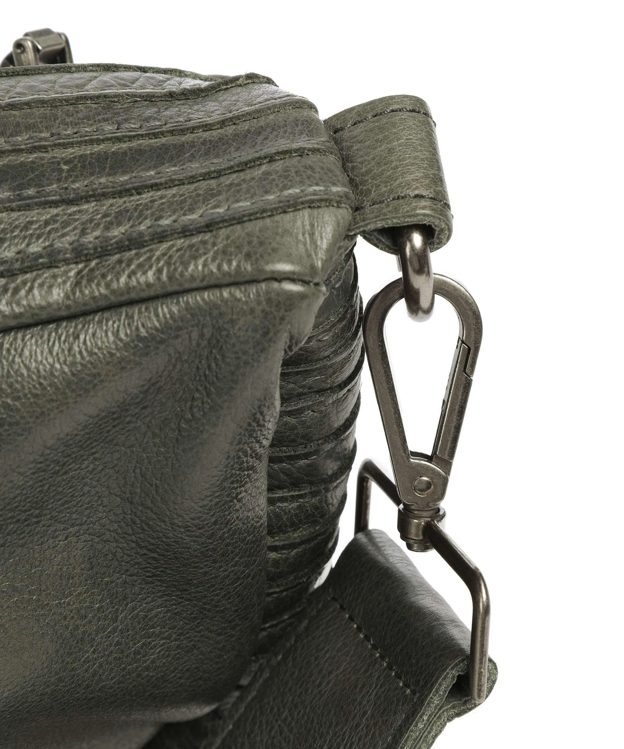  FredsBruder Enna Borsa sling pelle granulata grigio-verde  